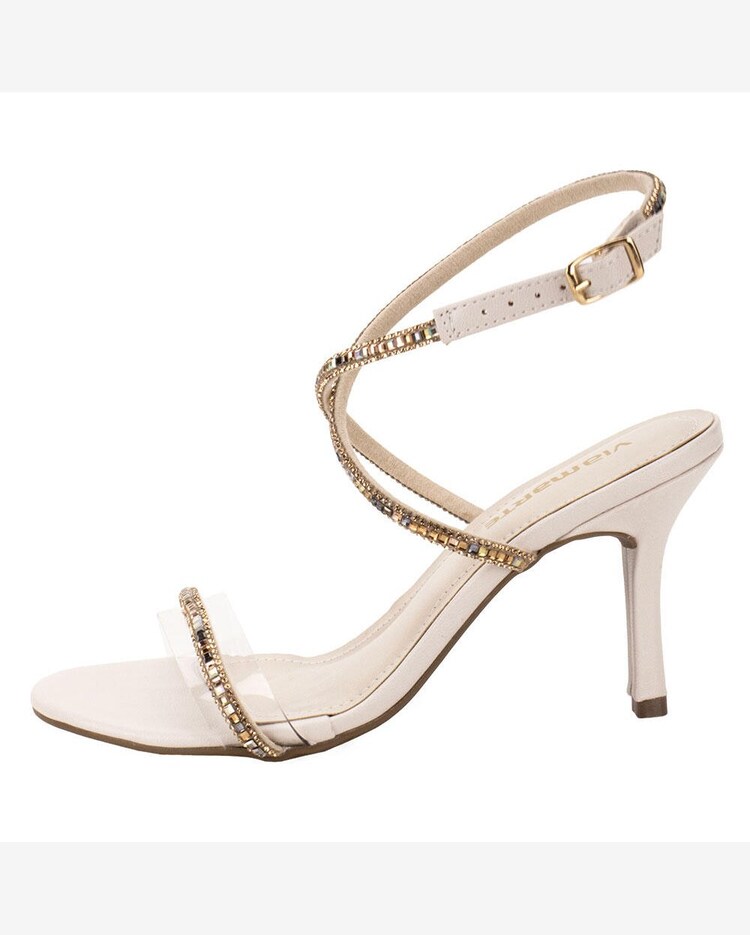 SANDÁLIA FEMININA SALTO FINO VIA MARTE 190010 Riachuelo