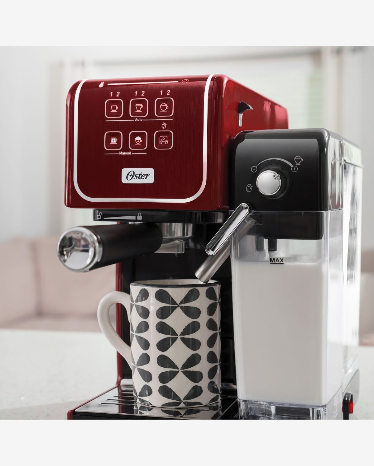 Cafeteira Espresso Oster Primalatte Touch Vermelho 110V BVSTEM6801R-017