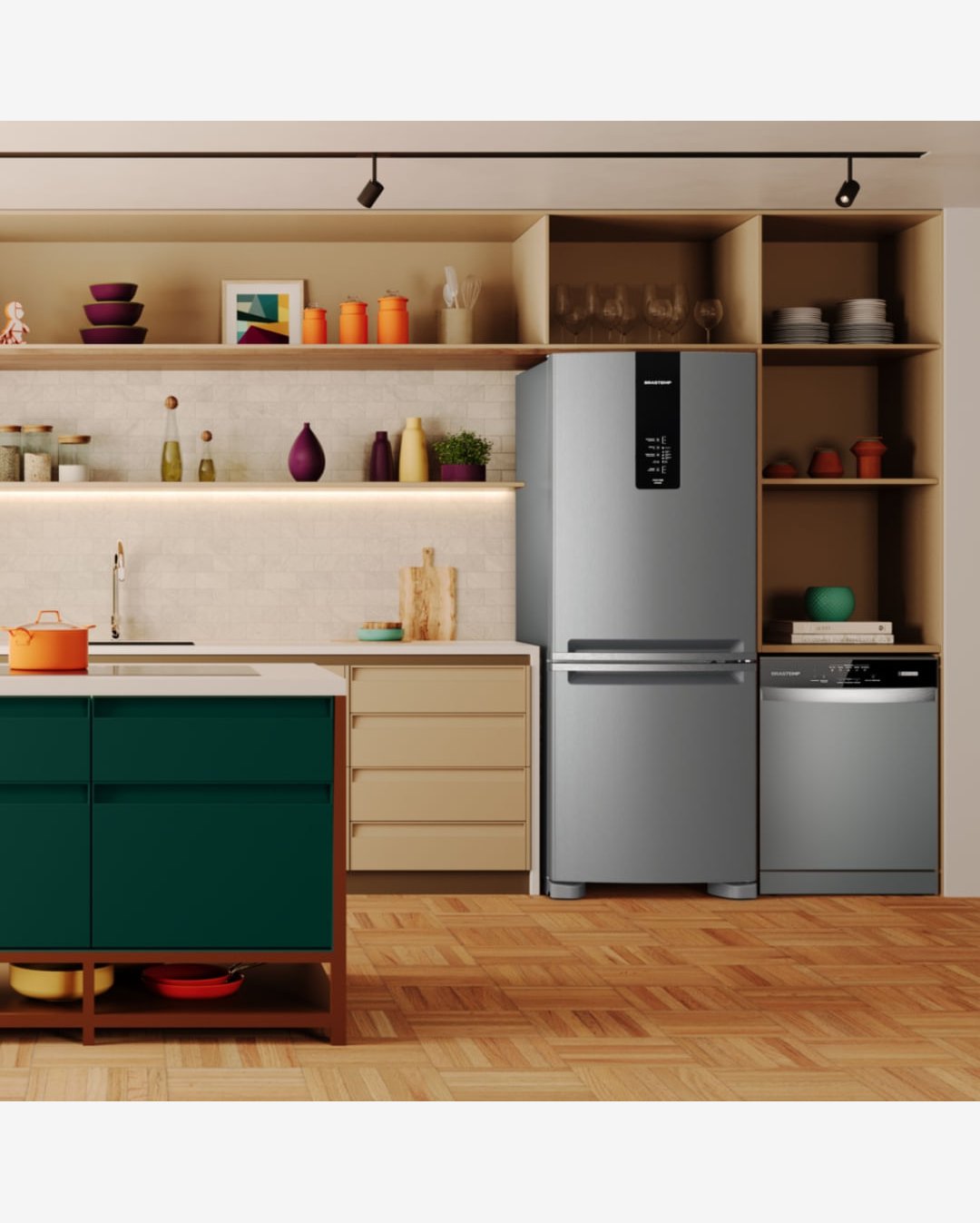 Geladeira Brastemp Duplex Inverse Smart Flow 447L Inox