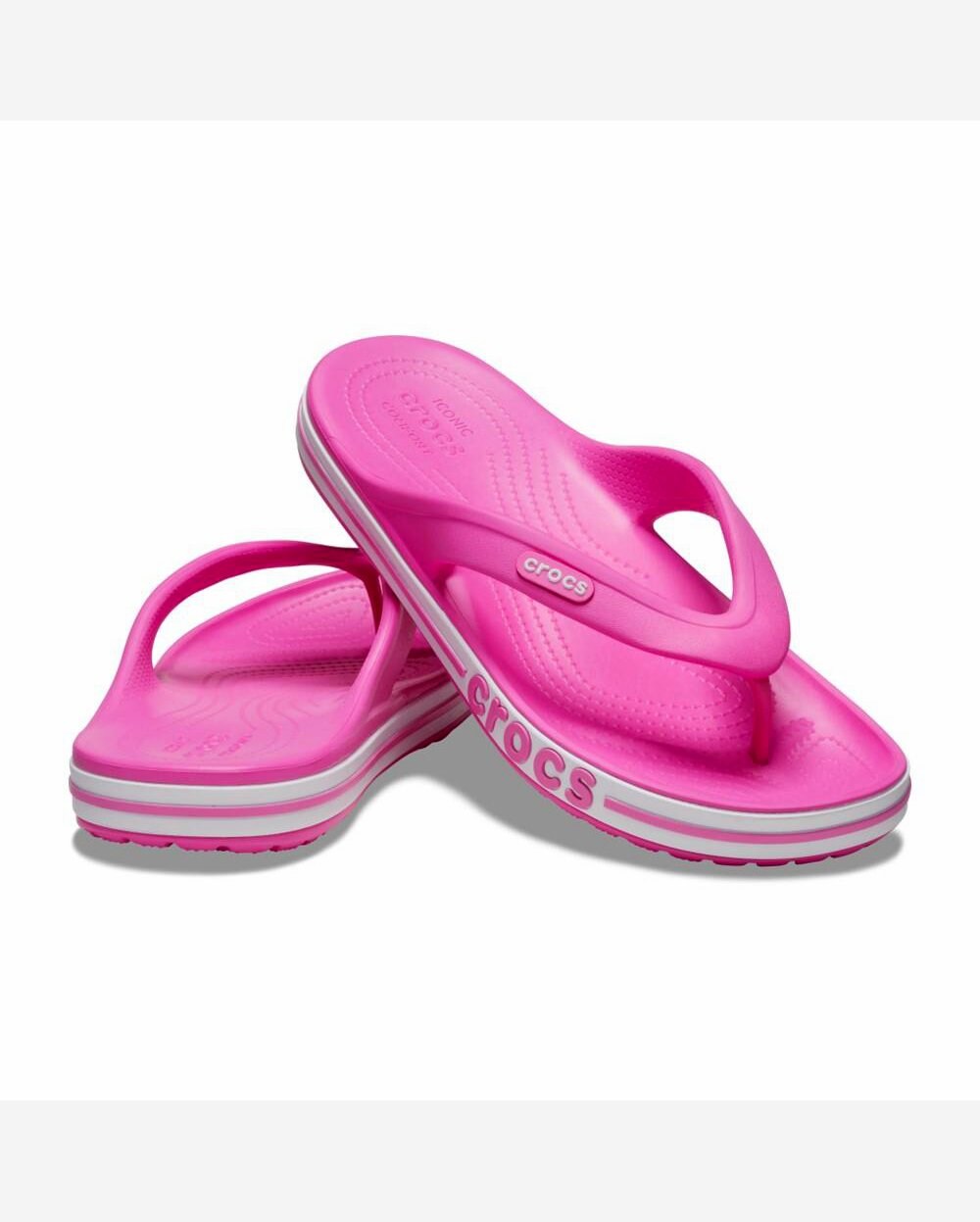 Riachuelo Chinelo crocs bayaband flip electric pink
