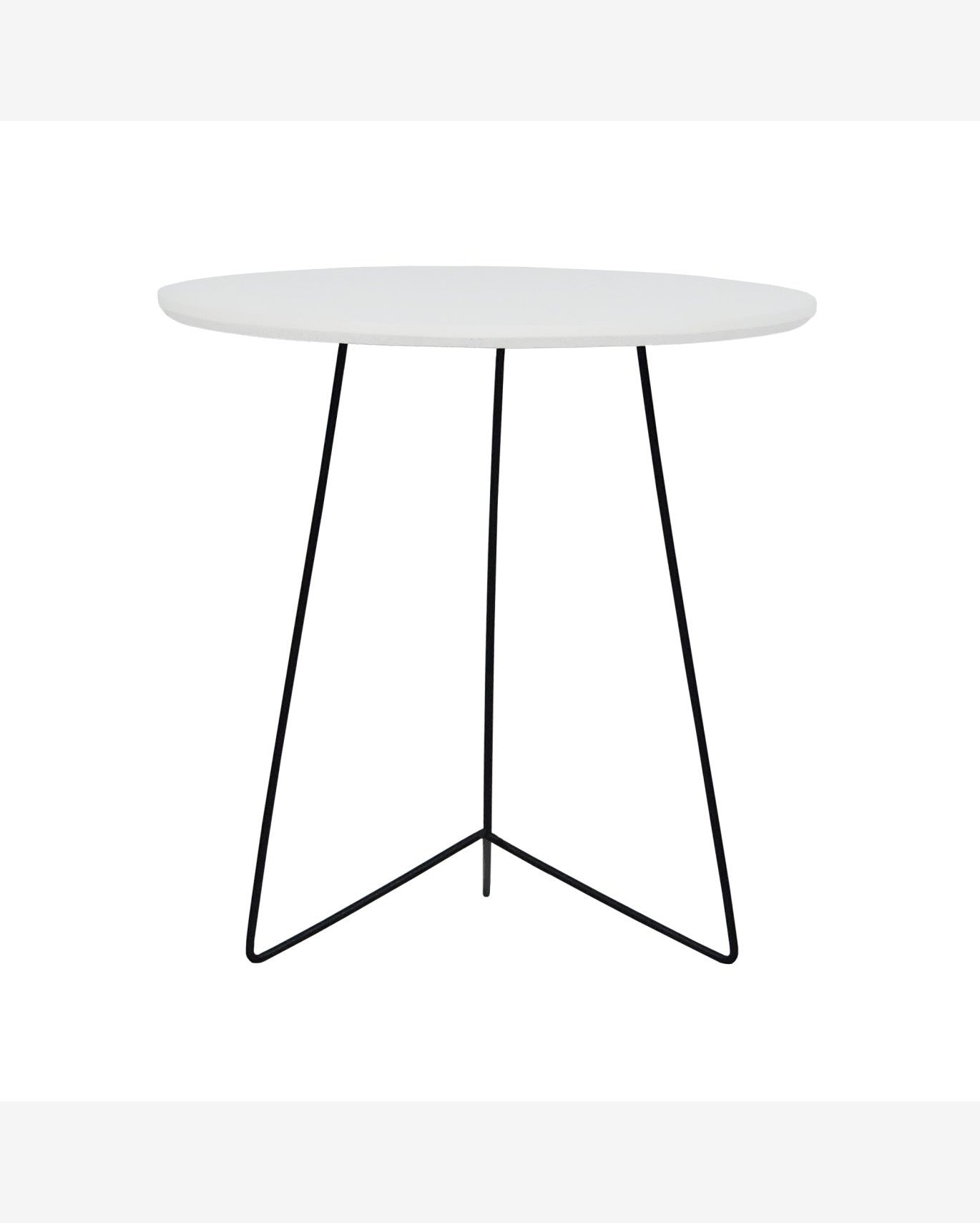 Mesa Lateral Gabi Ø420x455 - Preto/Branco