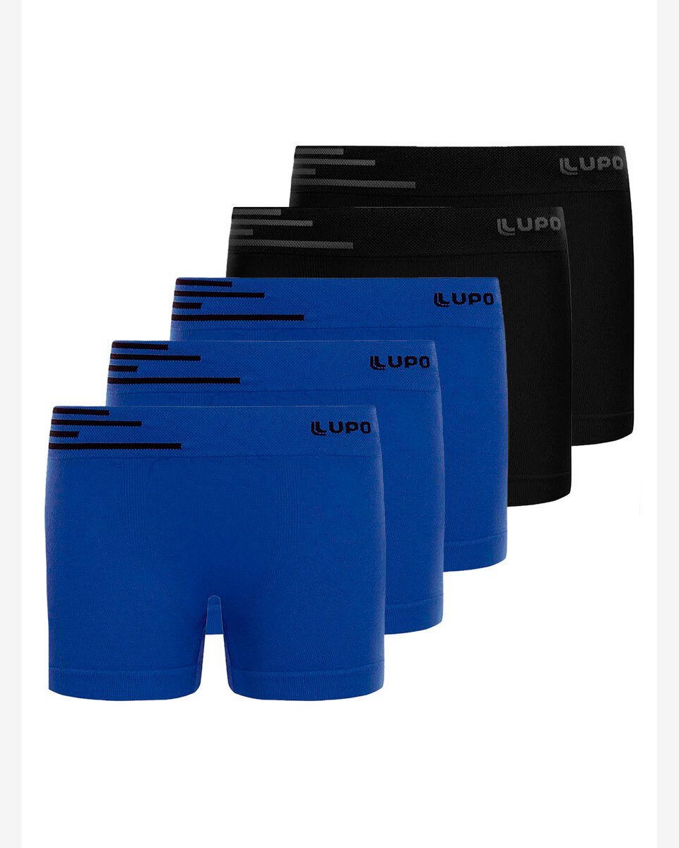 Kit com 5 Cuecas Infantil Boxer Lupinho 132-002 Colorido