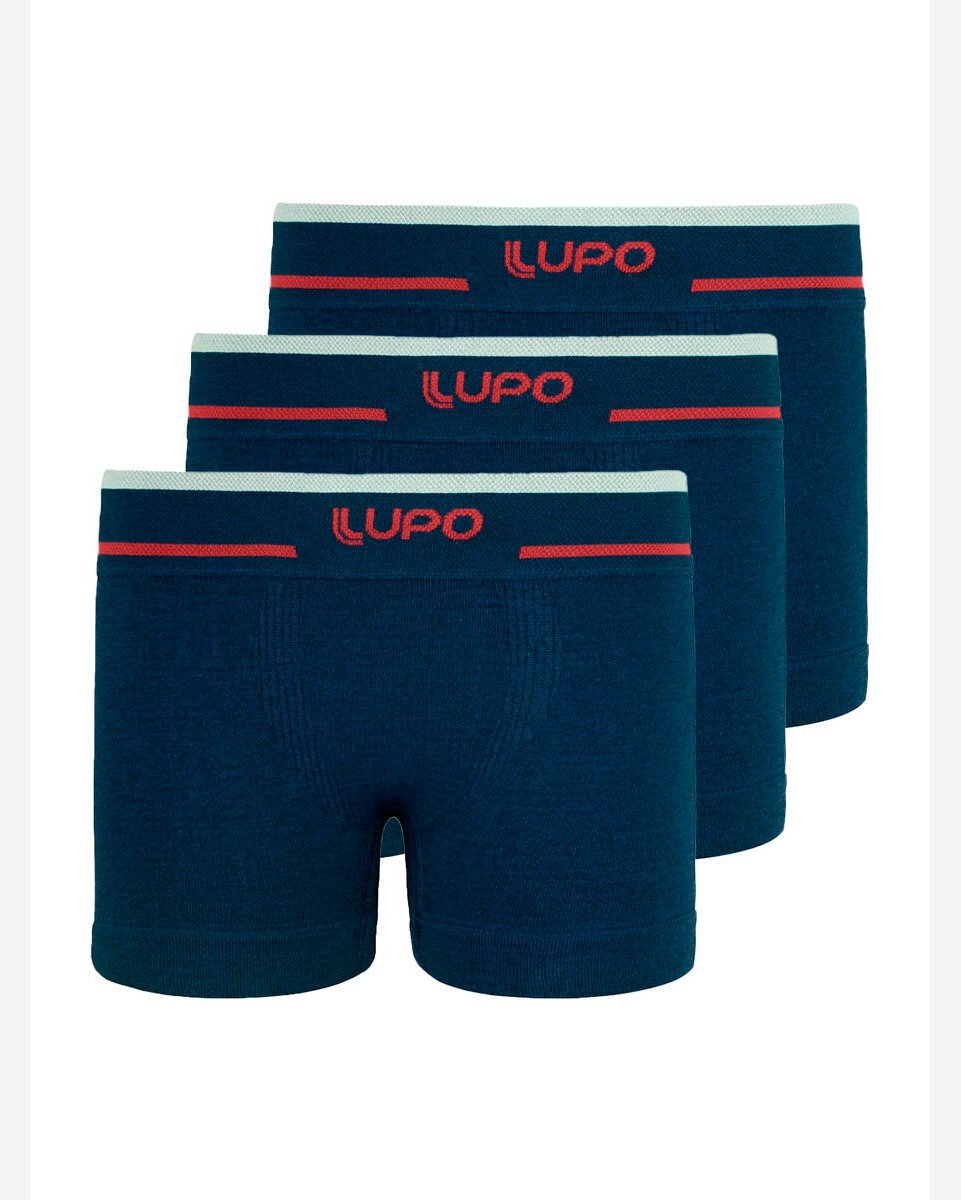 Kit com 3 Cuecas Infantil Boxer Lupinho 137-010