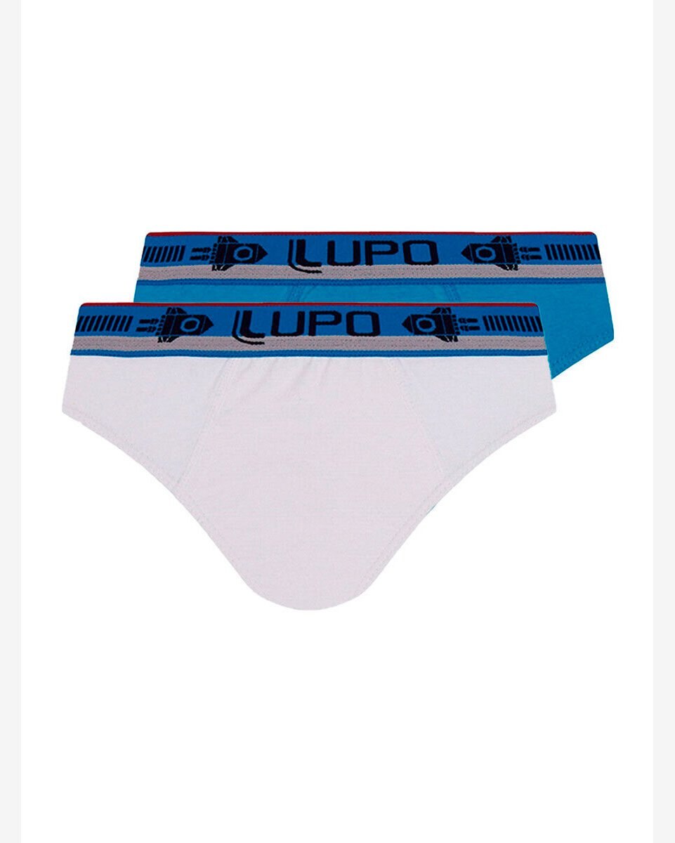 Kit com 2 Cuecas Infantil Slip Lupinho 361-001 Colorido