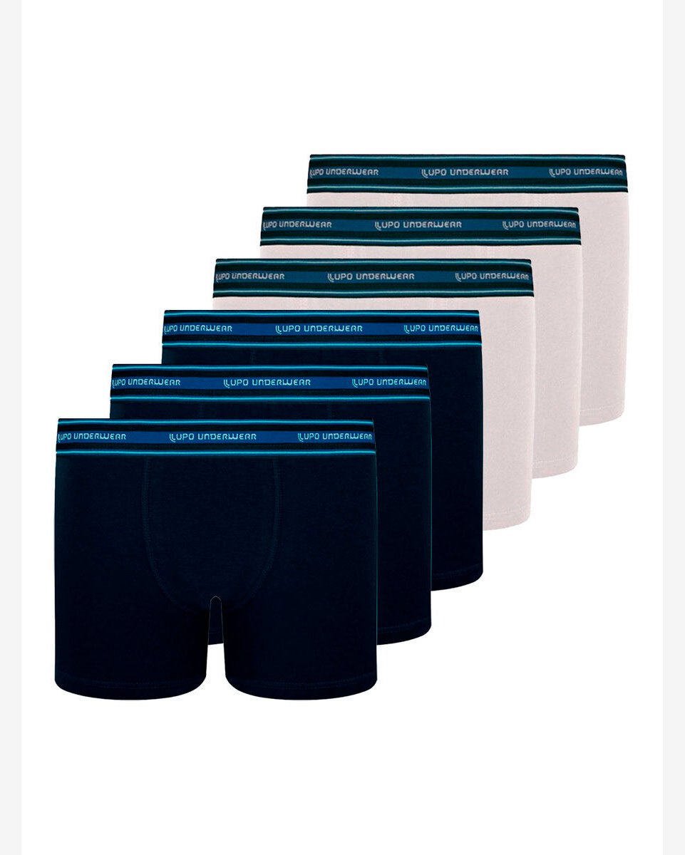 Kit com 6 Cuecas Infantil Boxer Lupinho 141-003