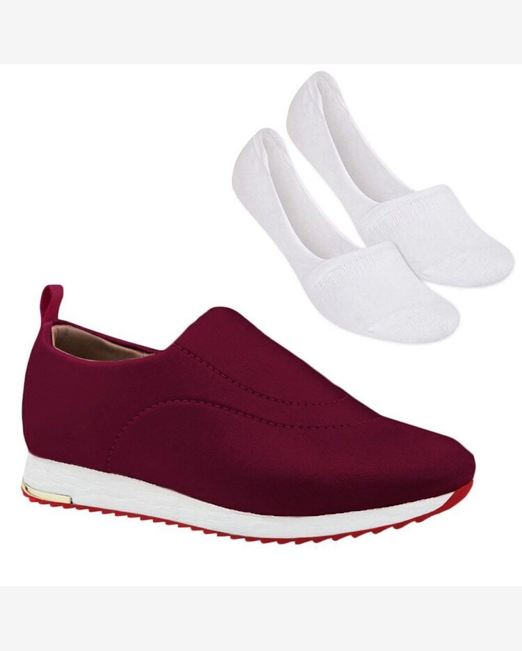 Riachuelo Kit Tênis Usaflex Slip On Soft Feminino Meia