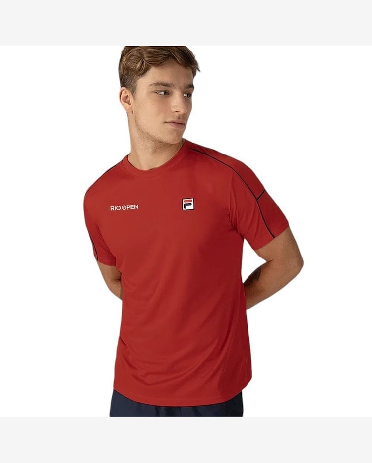 Riachuelo Camiseta Fila Tennis Line Ro 23 Rio Open Masculina