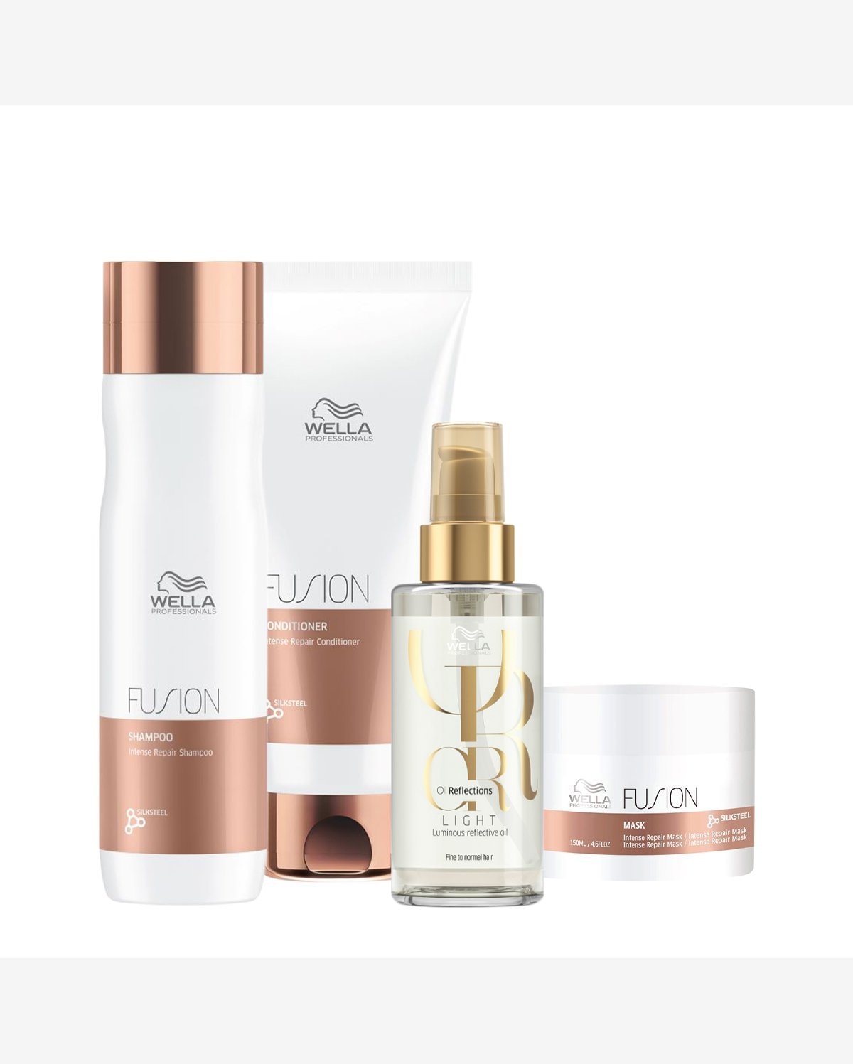 Kit Wella Professionals Fusion Reflections Home Care Oil Light 100 (4 produtos)