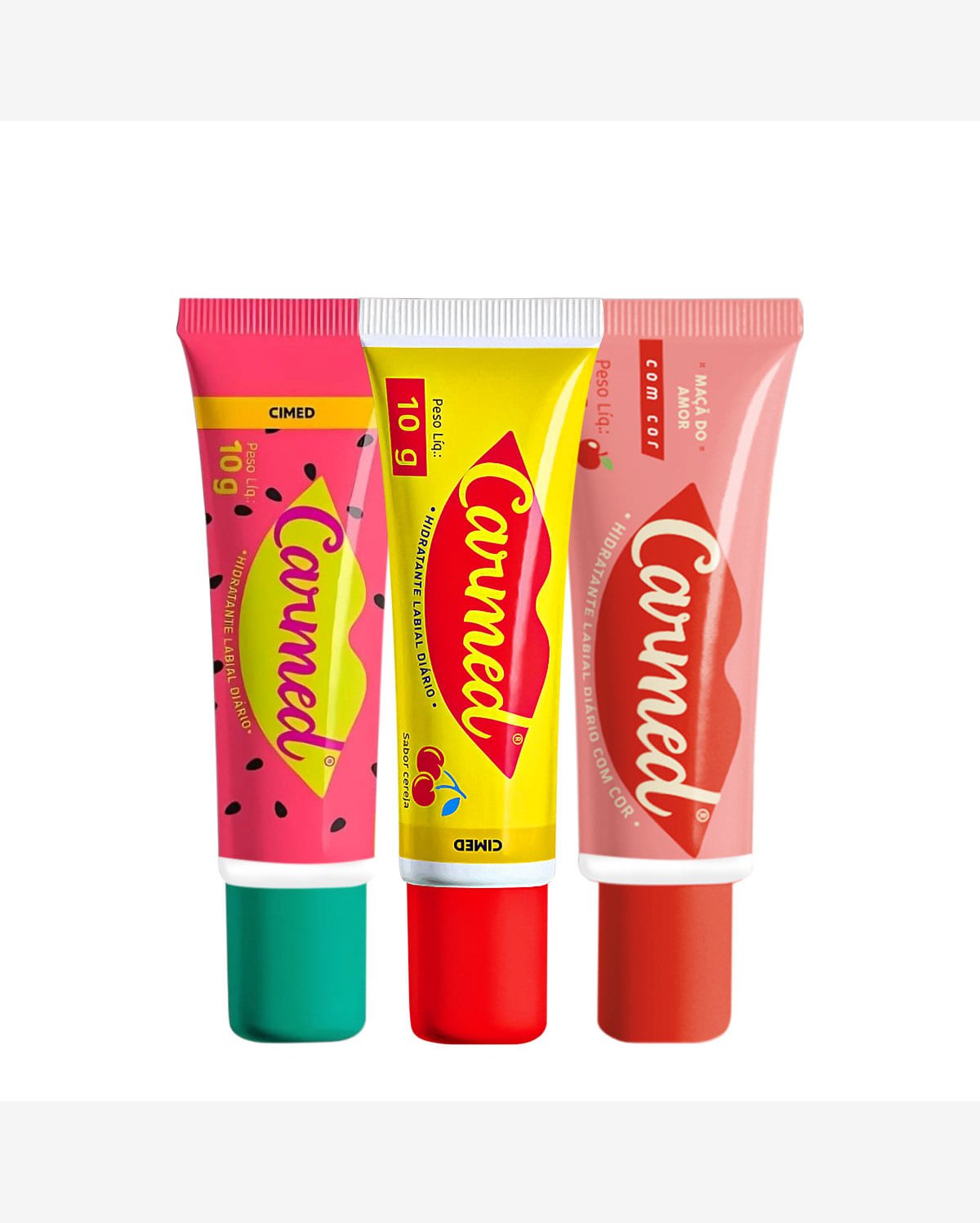 Kit Carmed Frutas Hidratante Labial (3 produtos)