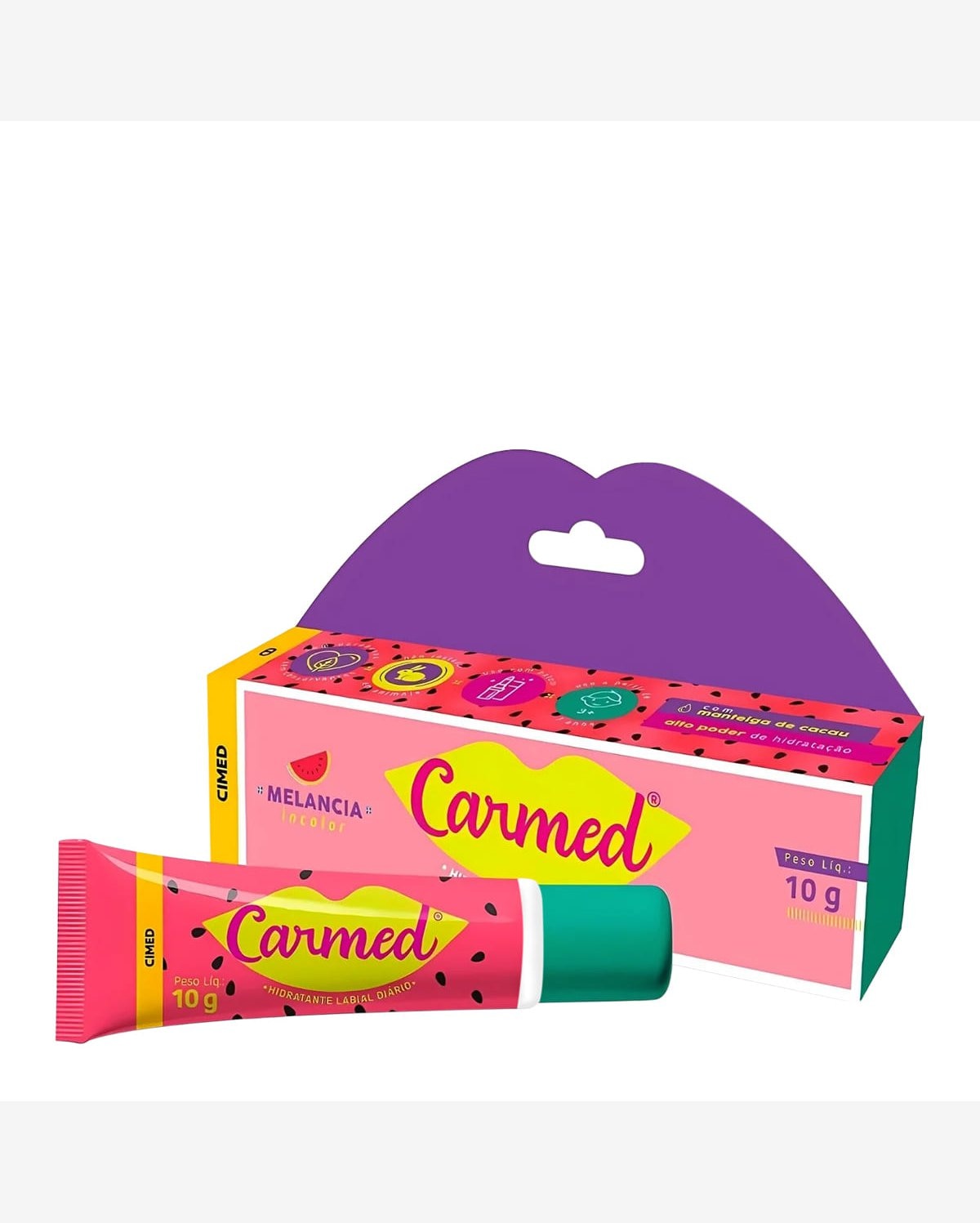 Carmed Melancia Incolor - Hidratante Labial 10g
