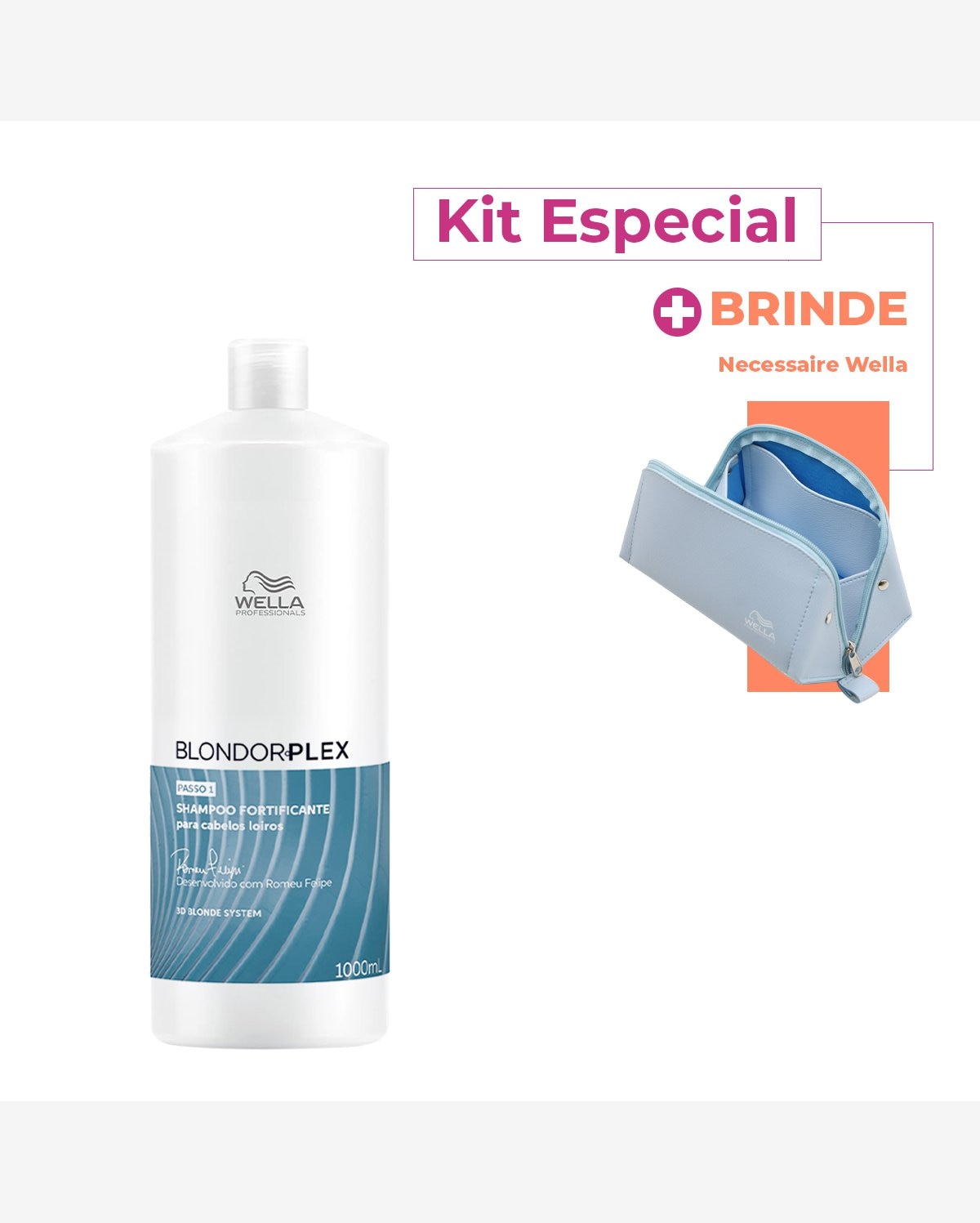 Kit Wella Professionals BlondorPlex Shampoo Necessaire (2 produtos)