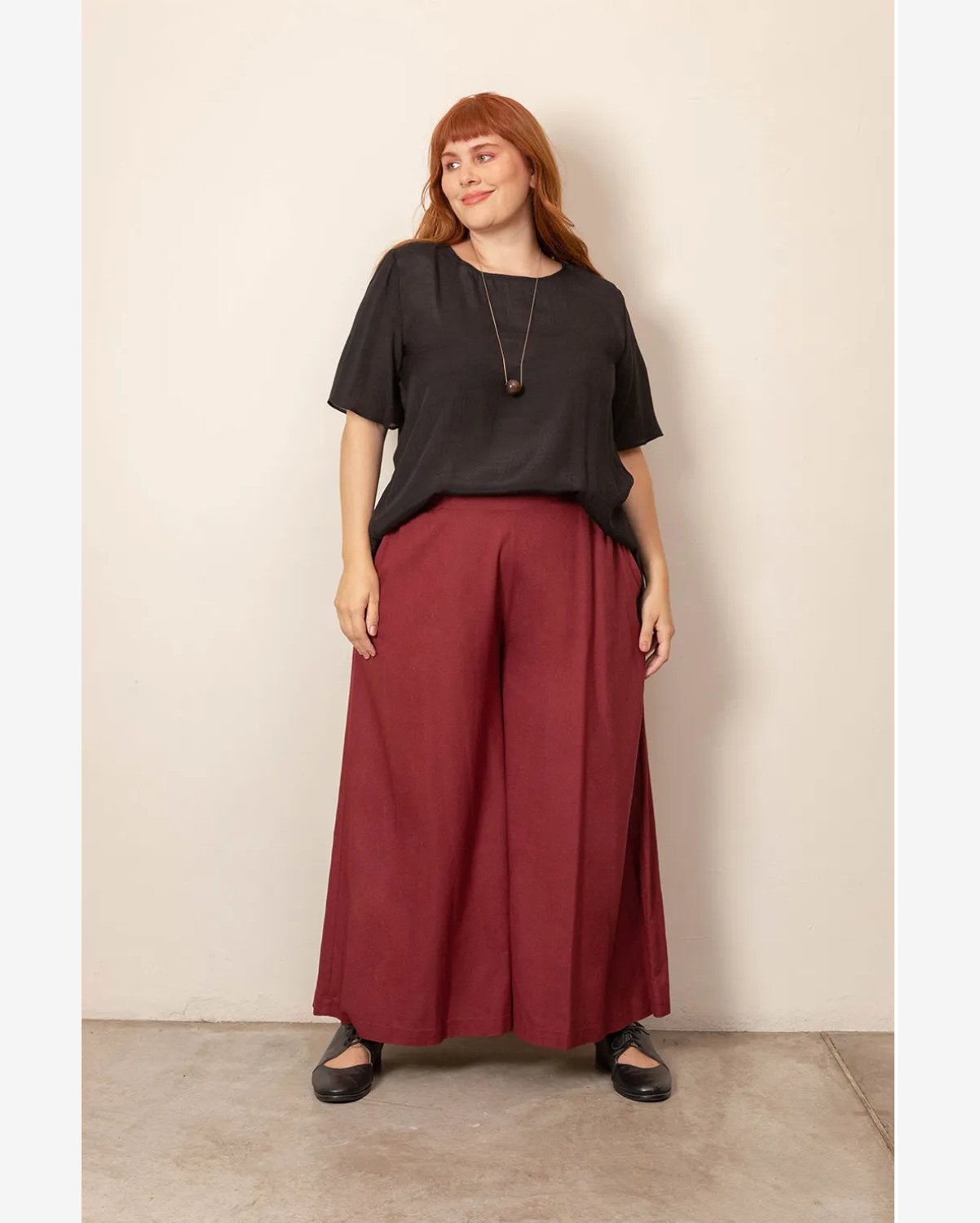 Calça Pantalona Super Ampla Linho Plus Size