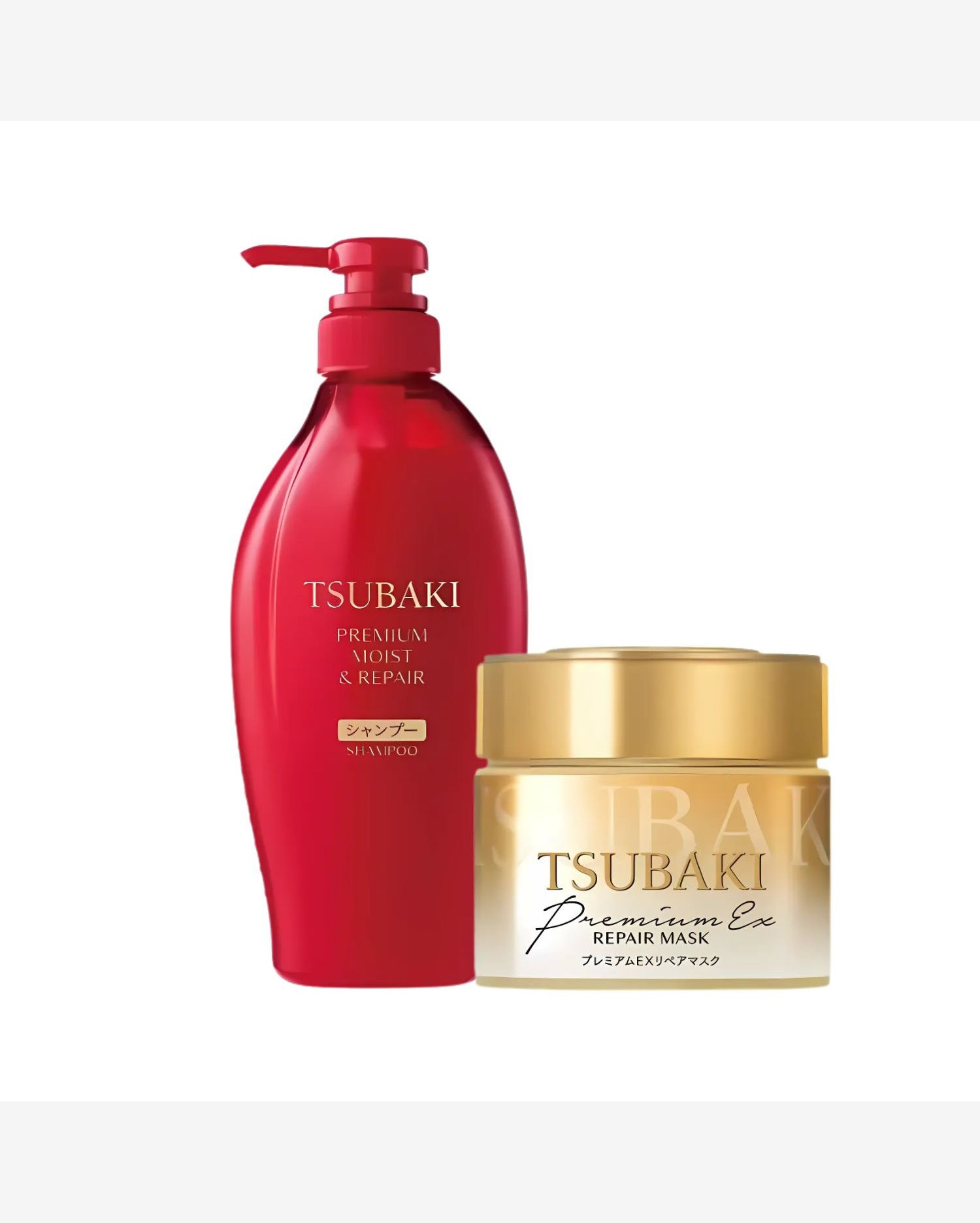 Tsubaki Premium Moist e Repair Shampoo 450ml +  Premium Ex Repair Mascara 180g