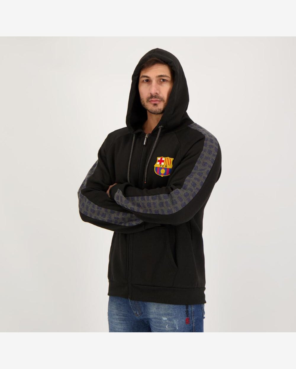 Moletom Jaqueta Barcelona Preta Riachuelo Jaqueta Moletom