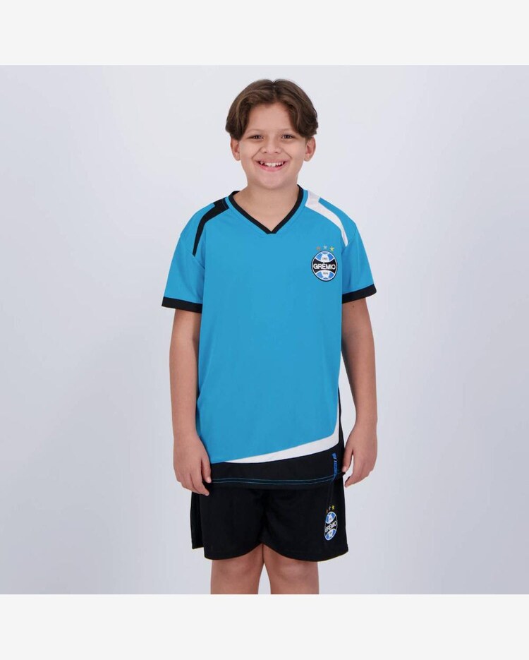 Riachuelo Kit Grêmio Triangle Juvenil Azul Turquesa e Preto