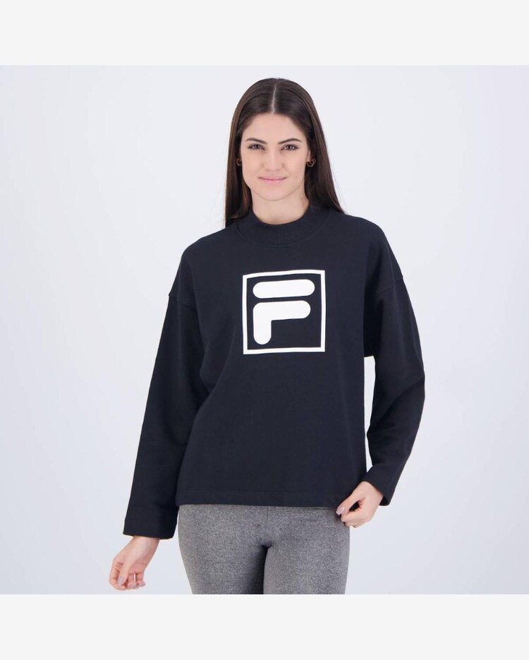 Moletom Fila White F-Box Feminino Preto Preto Riachuelo