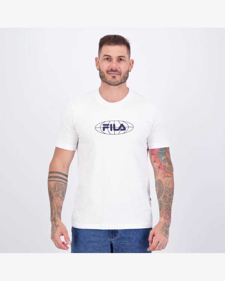 Riachuelo Camiseta Fila Regular Classic Branca