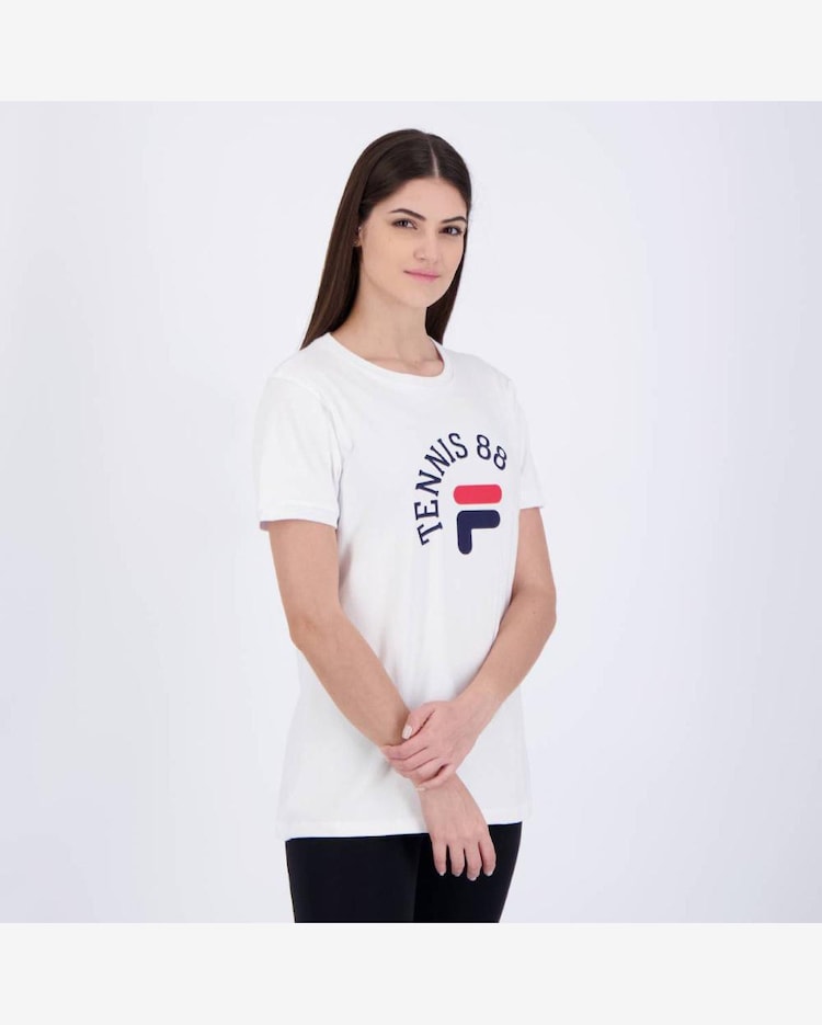 Camiseta Fila Court Club Feminina Branca Riachuelo