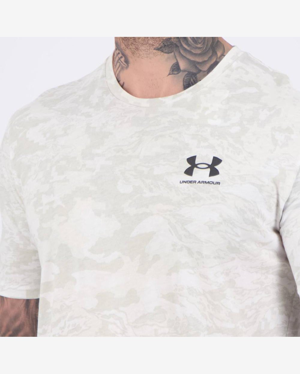 Camiseta Under Armour Camo SS Branca e Verde