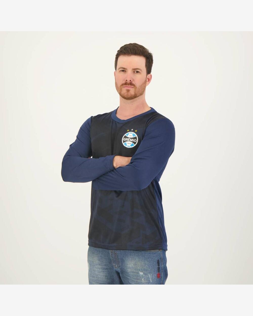 Riachuelo Blusão Grêmio Effects Marinho