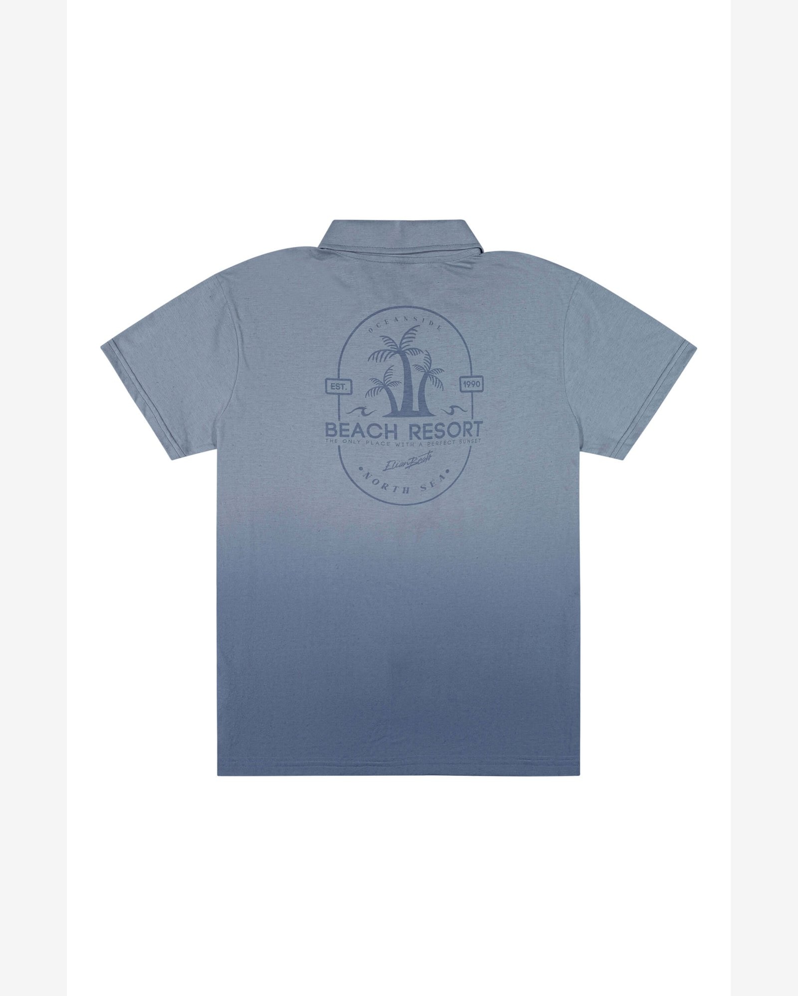 Camisa Juvenil Menino Degradê Malha Linho Beats Azul
