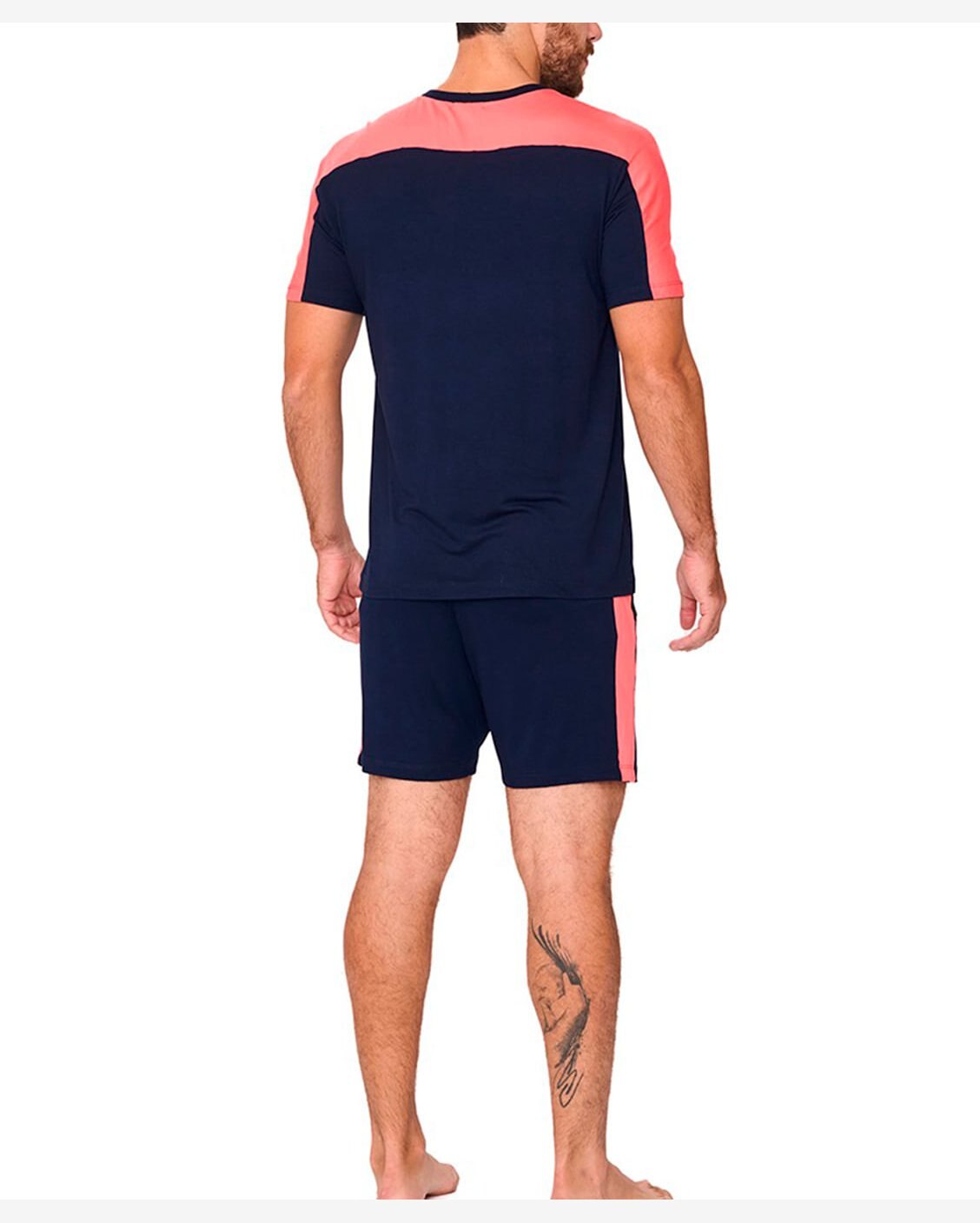 Pijama Curto Podiun 258053 Masculino Recortes Viscolycra T. M/GG