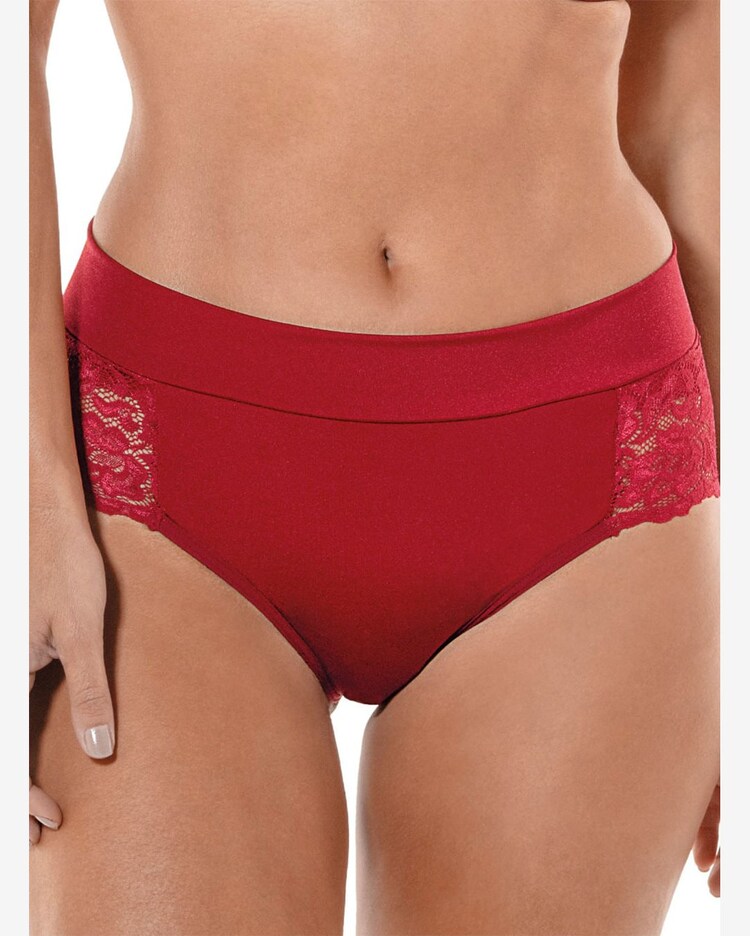 Calcinha Clássica Demillus 057307 Barínya Renda e Microfibra P/XG  Riachuelo