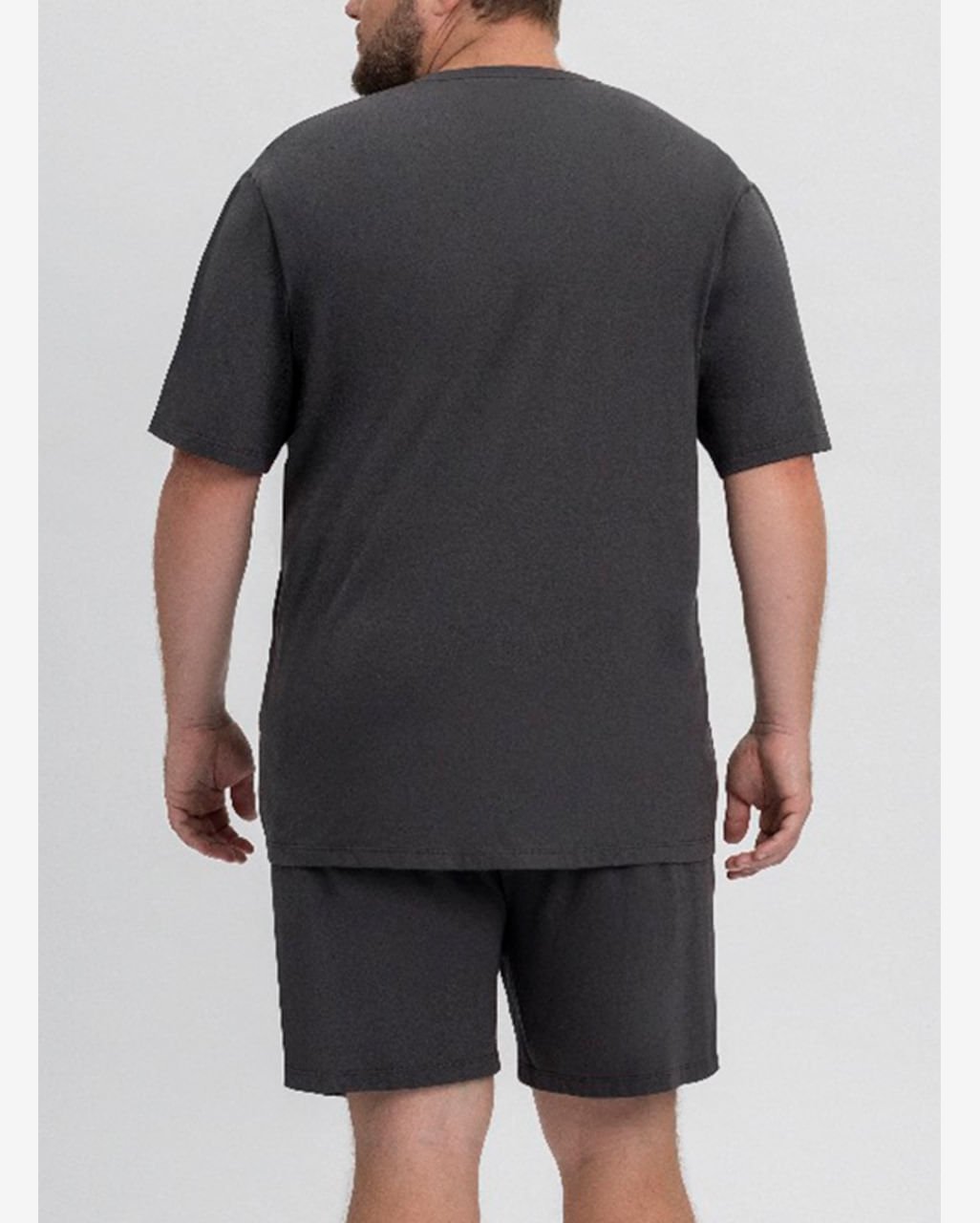 Pijama Curto Mensageiro Dos Sonhos 0131966M Masculino Plus Size Com Bolsos Algodão T. EG/EGG