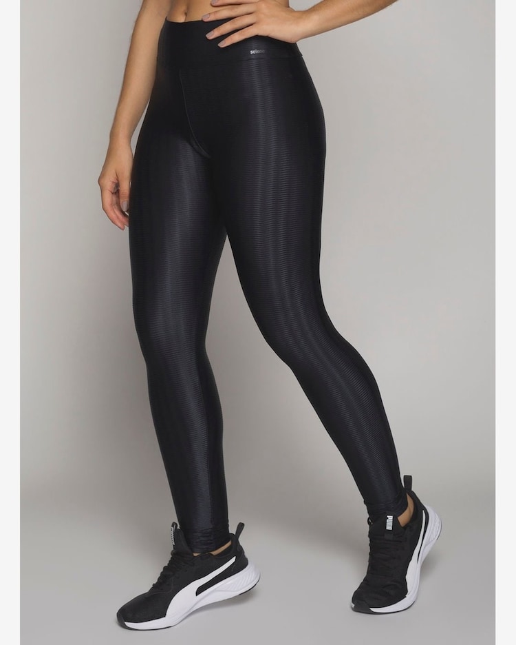 Fitness CalÃ§a Legging 3d Preta Riachuelo Legging 3D Selene