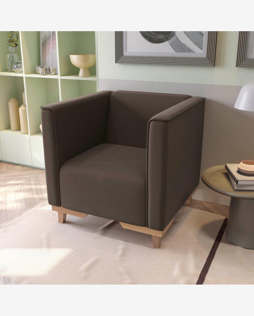 Poltrona Ravena Kappesberg Suede Café