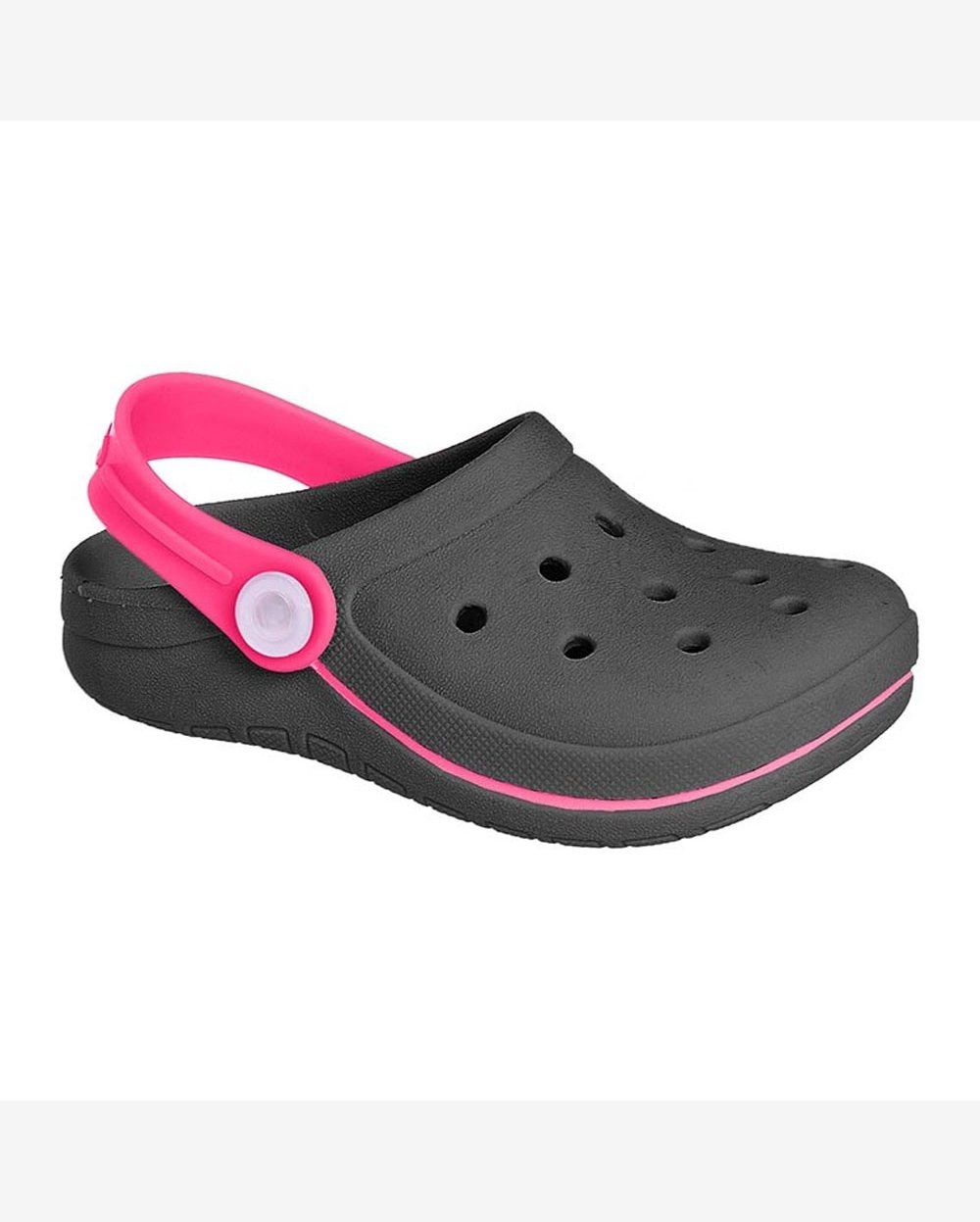 Babuche Infanto-juvenil Carinho Preto Pink Camin 20000-774JU