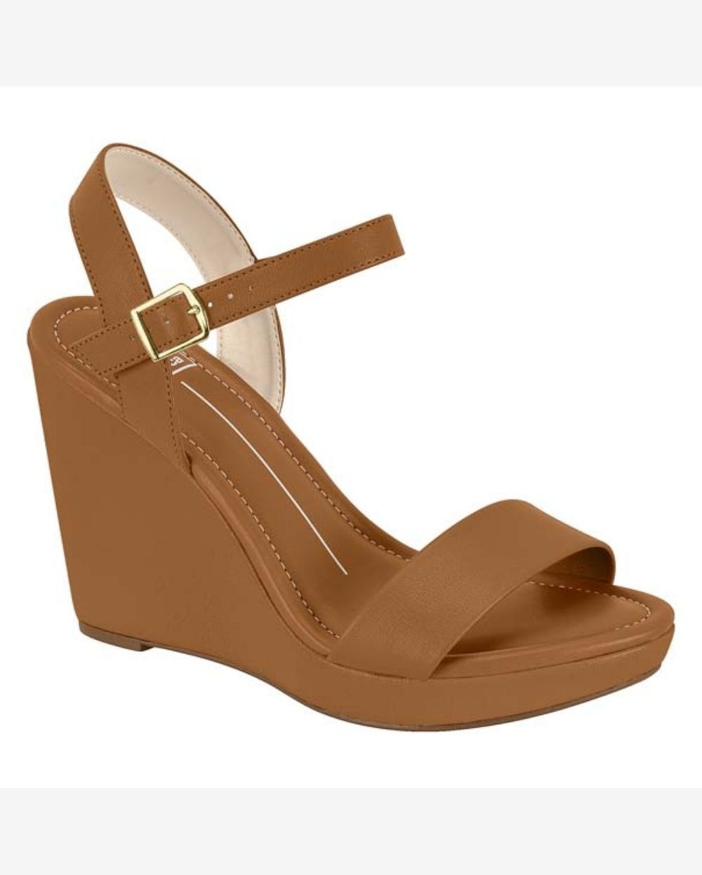 Sandália Feminina Anabela Camel Moleca 5411.1502