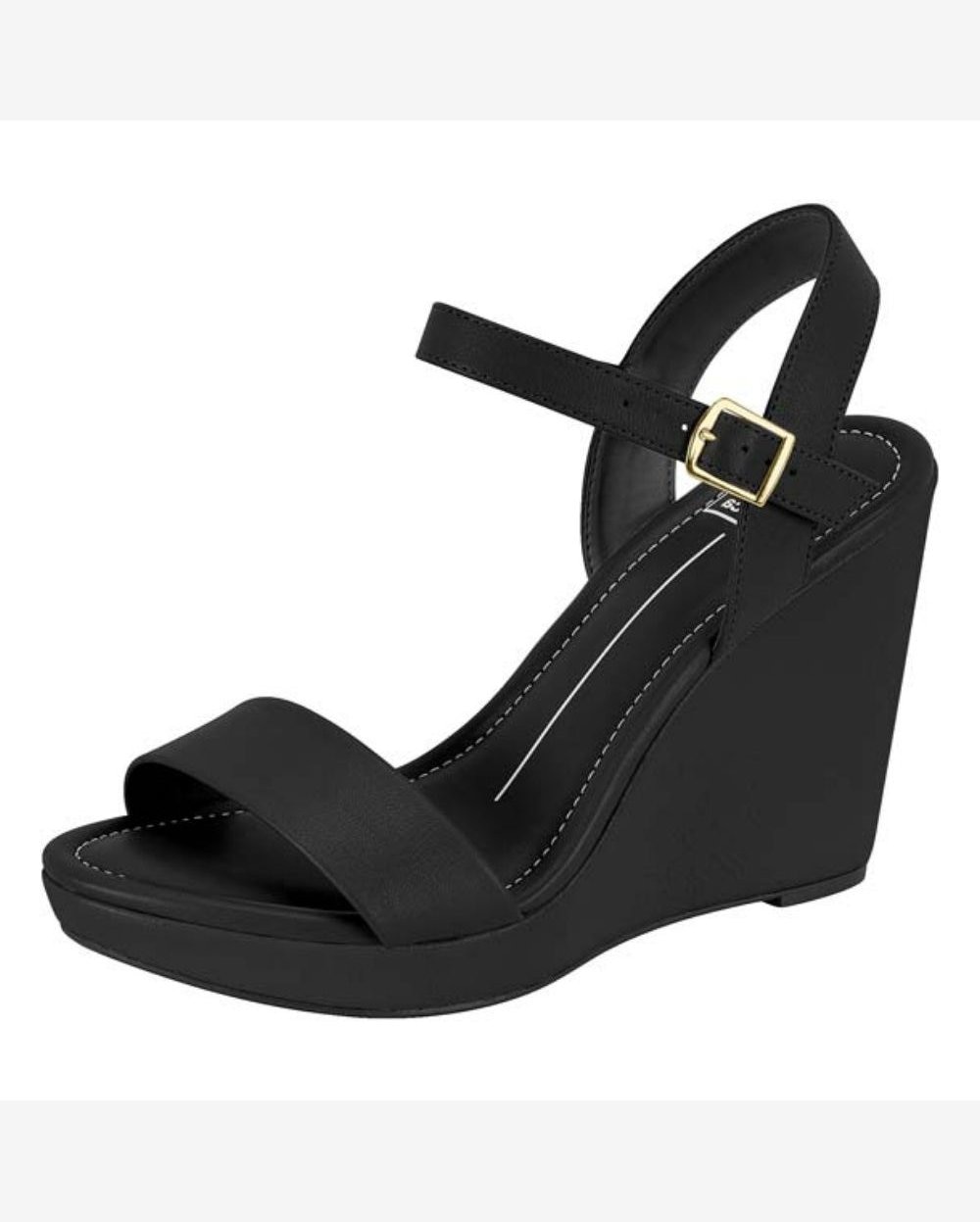 Sandália Feminina Anabela Preto Moleca 5411.1502