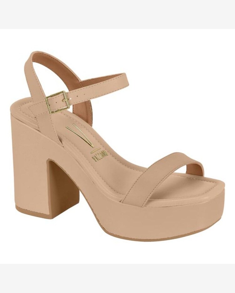 Sandália Feminina Meia Pata Bege Vizzano Riachuelo