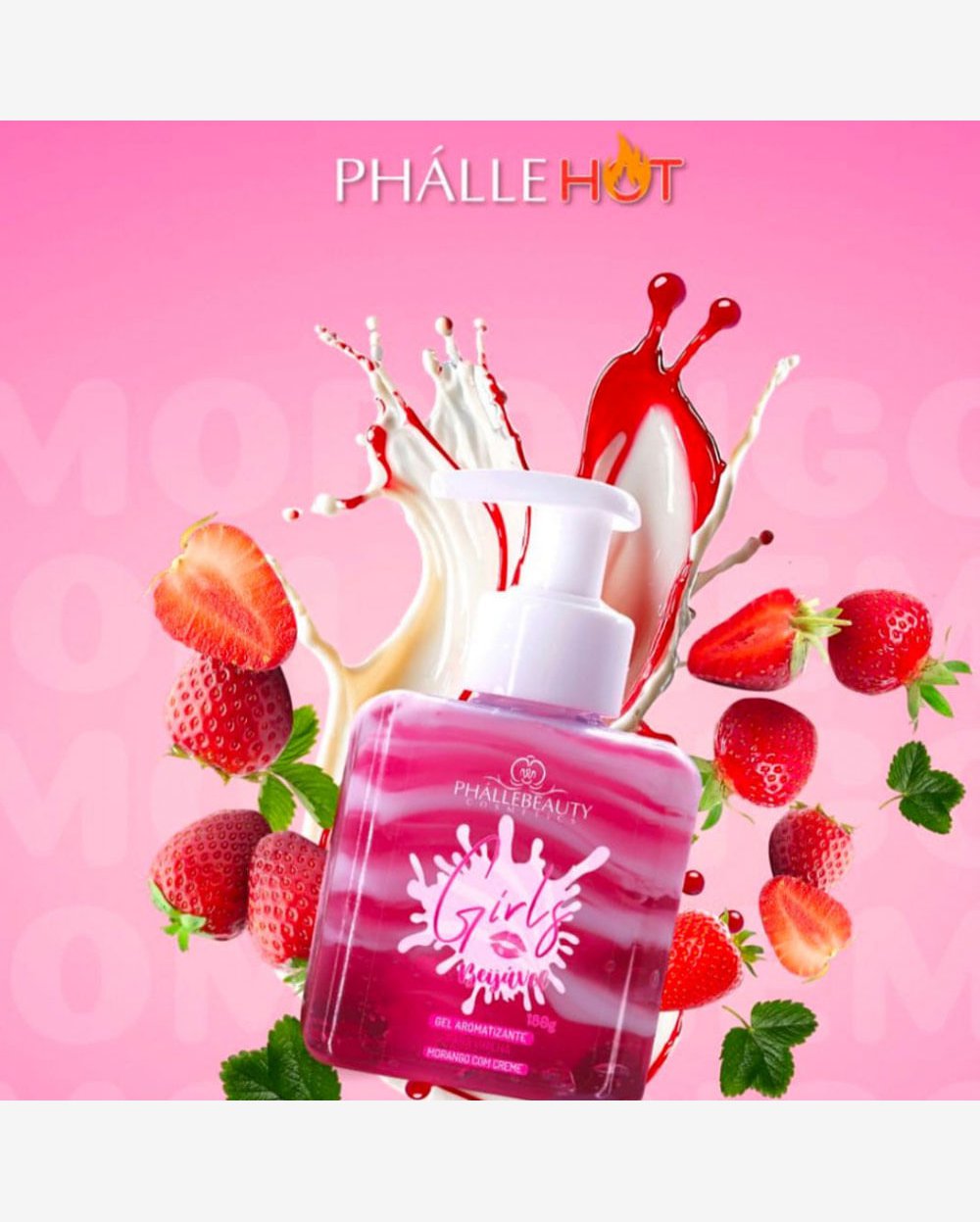 Phallebeauty Girl Morango C/ Creme Para Virilha Beijável - Gel Aromatizante 180g