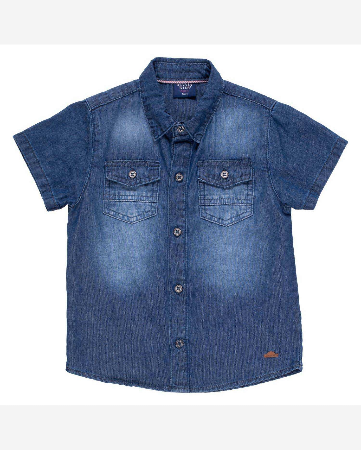 Blusa Jeans Masculina Camisa Jeans Infantil Milon Riachuelo Camisa