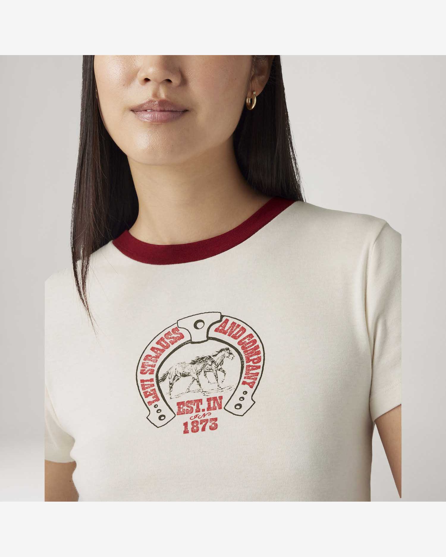 Camiseta Levi's® Essential Sporty Branca Manga Curta