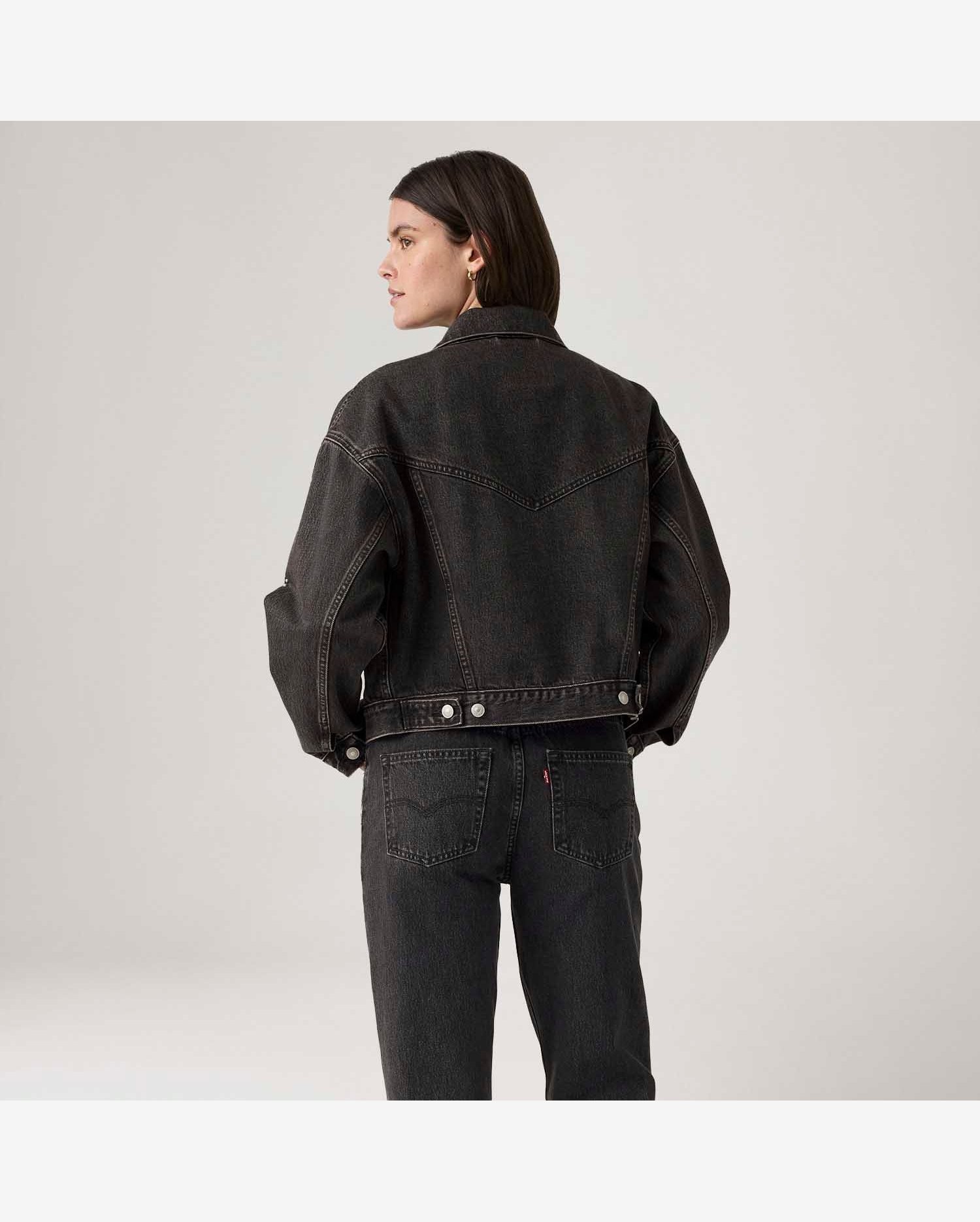 Jaqueta Jeans Levi's® Shrunken 90's Preta