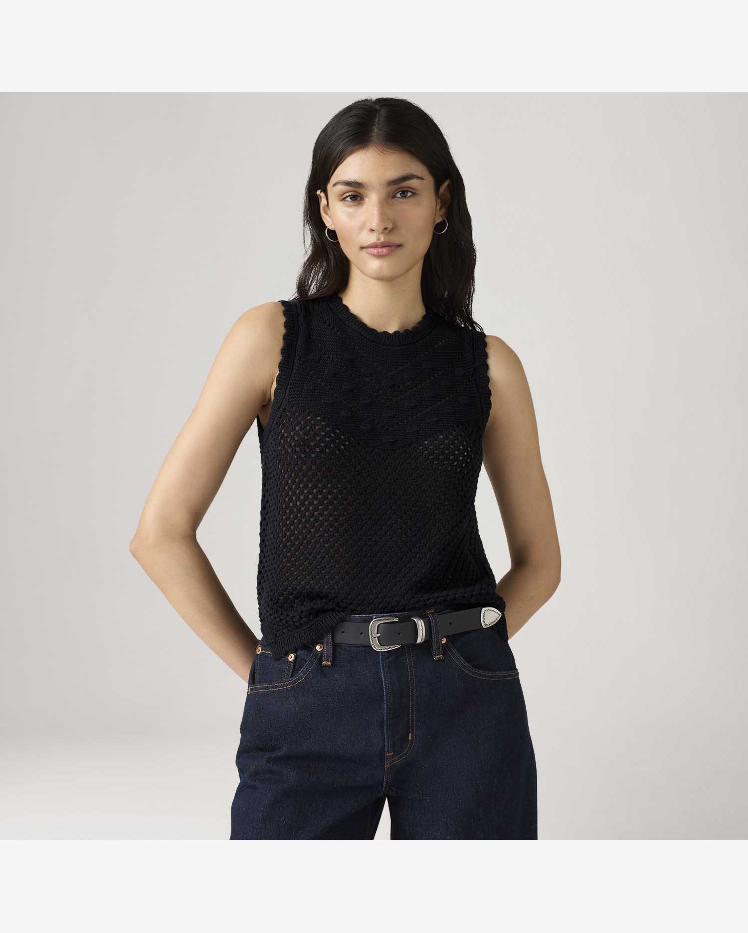 Blusa Levi's® Adrienne Crochet Preto