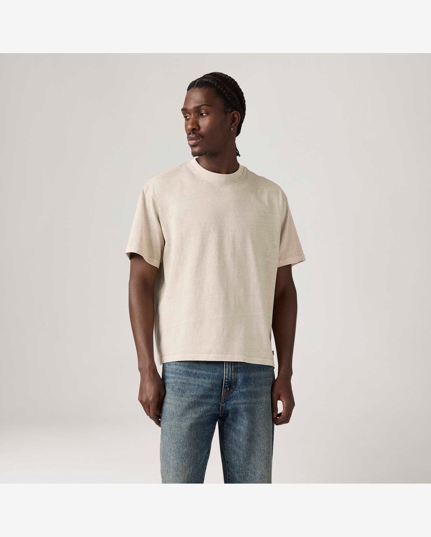 Camiseta Levi's® Cropped Manga Curta Off White