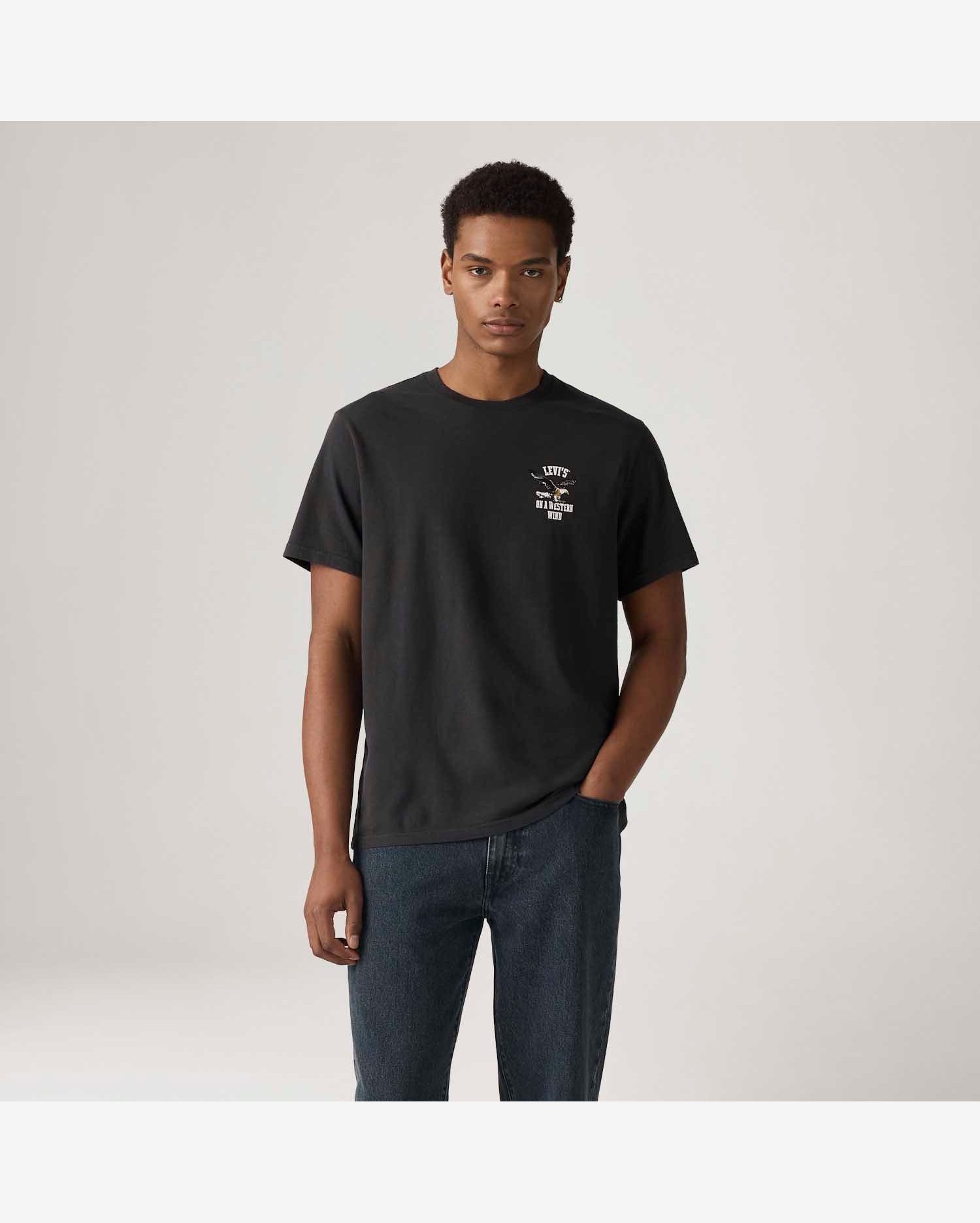 Camiseta Levi's® Relaxed Preta Manga Curta