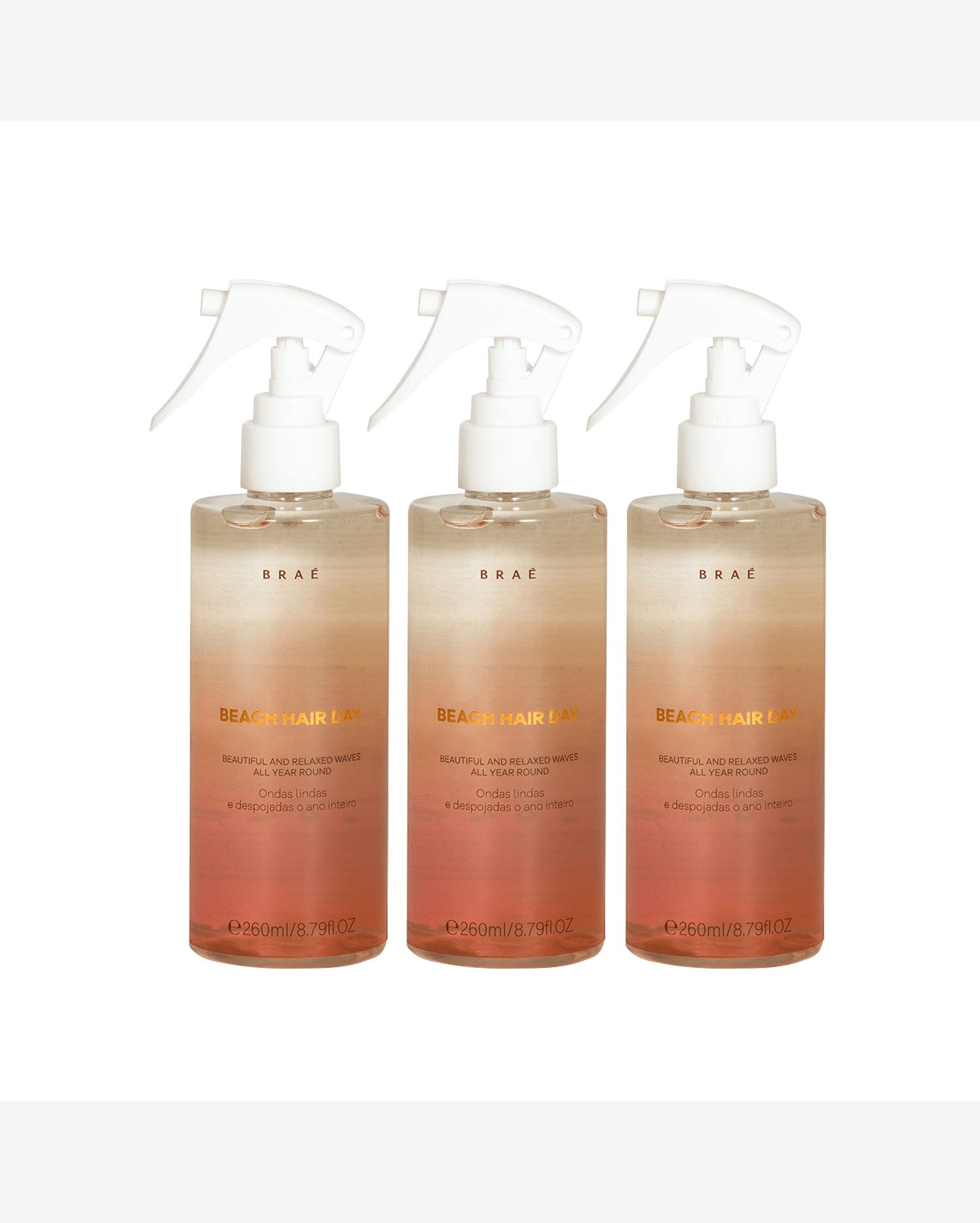 Kit Braé Beach Hair Day Spray Finalizador de Ondas (3 unidades)