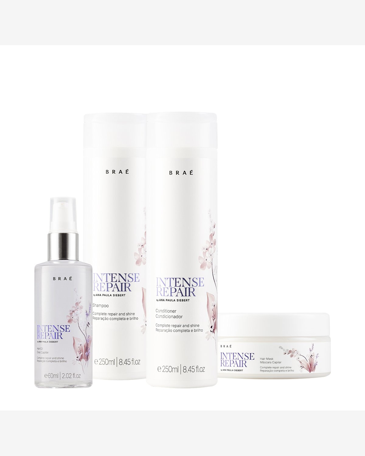 Kit Braé Intense Repair by Ana Paula Siebert Home Care Oil (4 produtos)