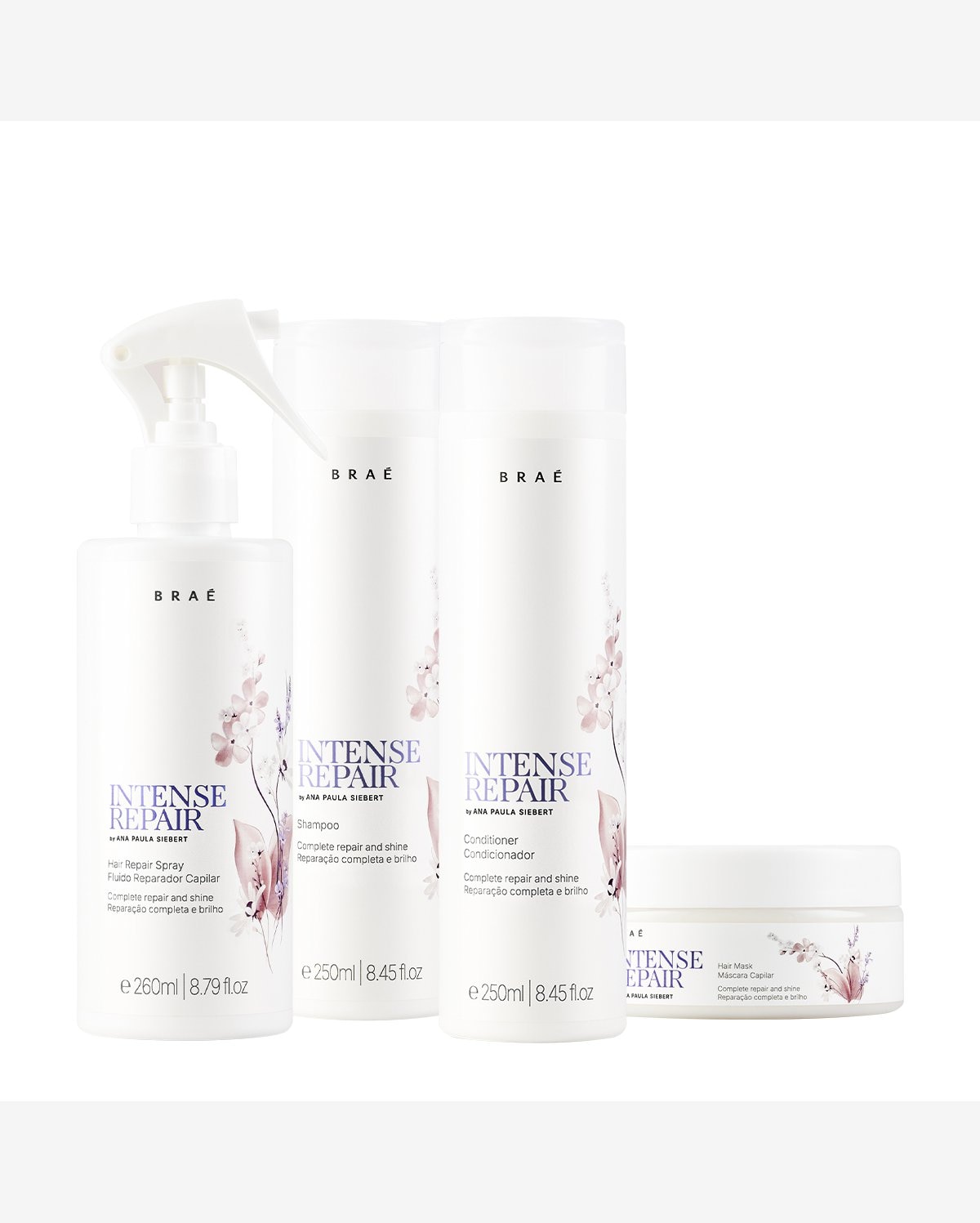 Kit Braé Intense Repair by Ana Paula Siebert Home Care Fluído (4 produtos)