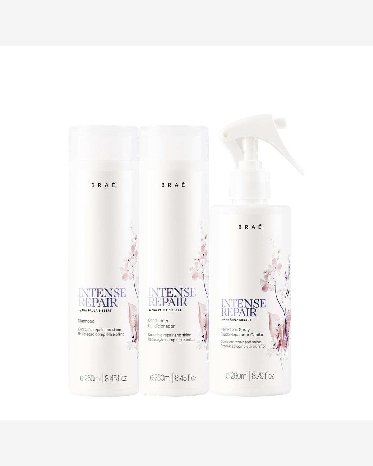 Kit Braé Intense Repair by Ana Paula Siebert Trio Fluído (3 produtos)