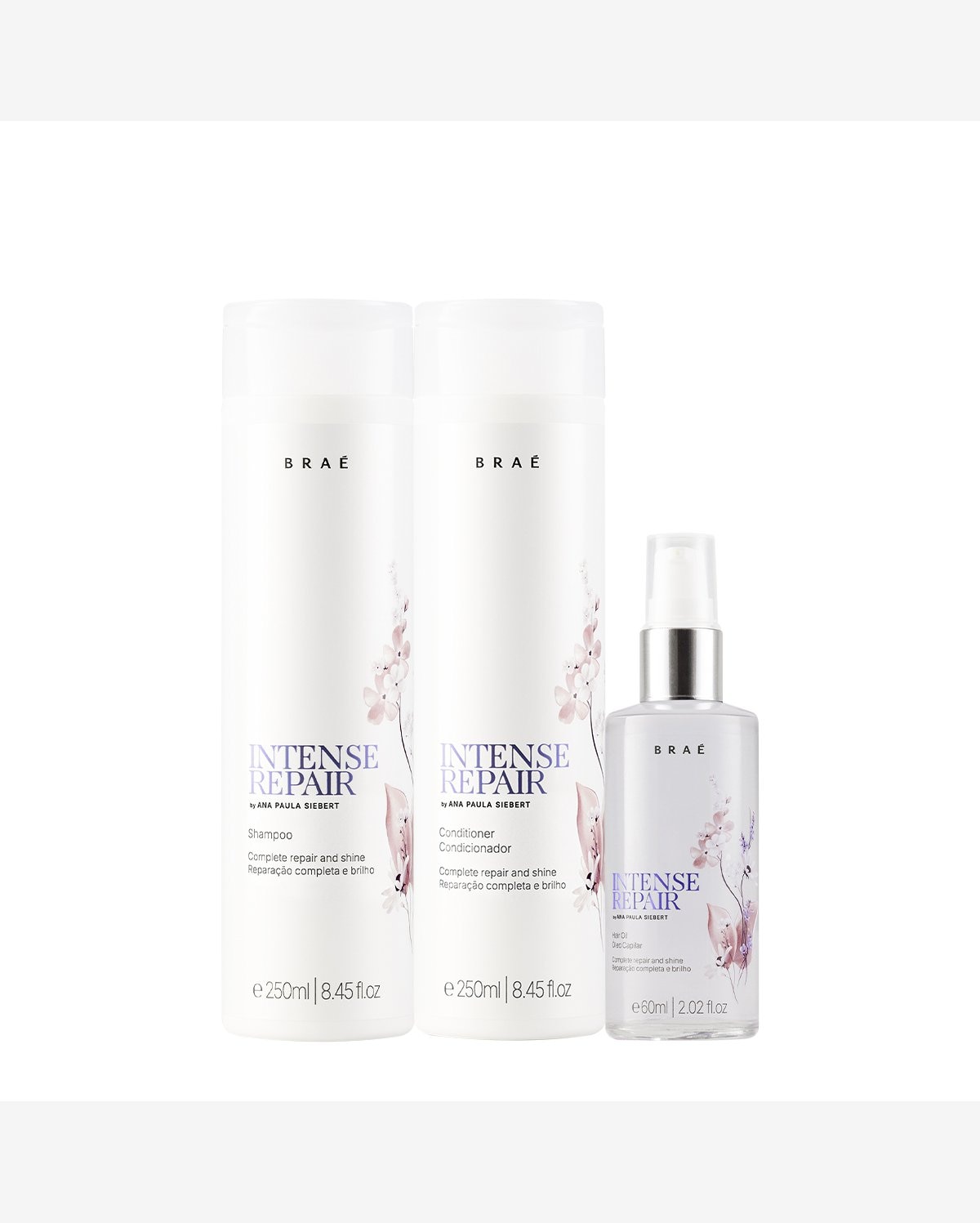 Kit Braé Intense Repair by Ana Paula Siebert Trio Oil (3 produtos)