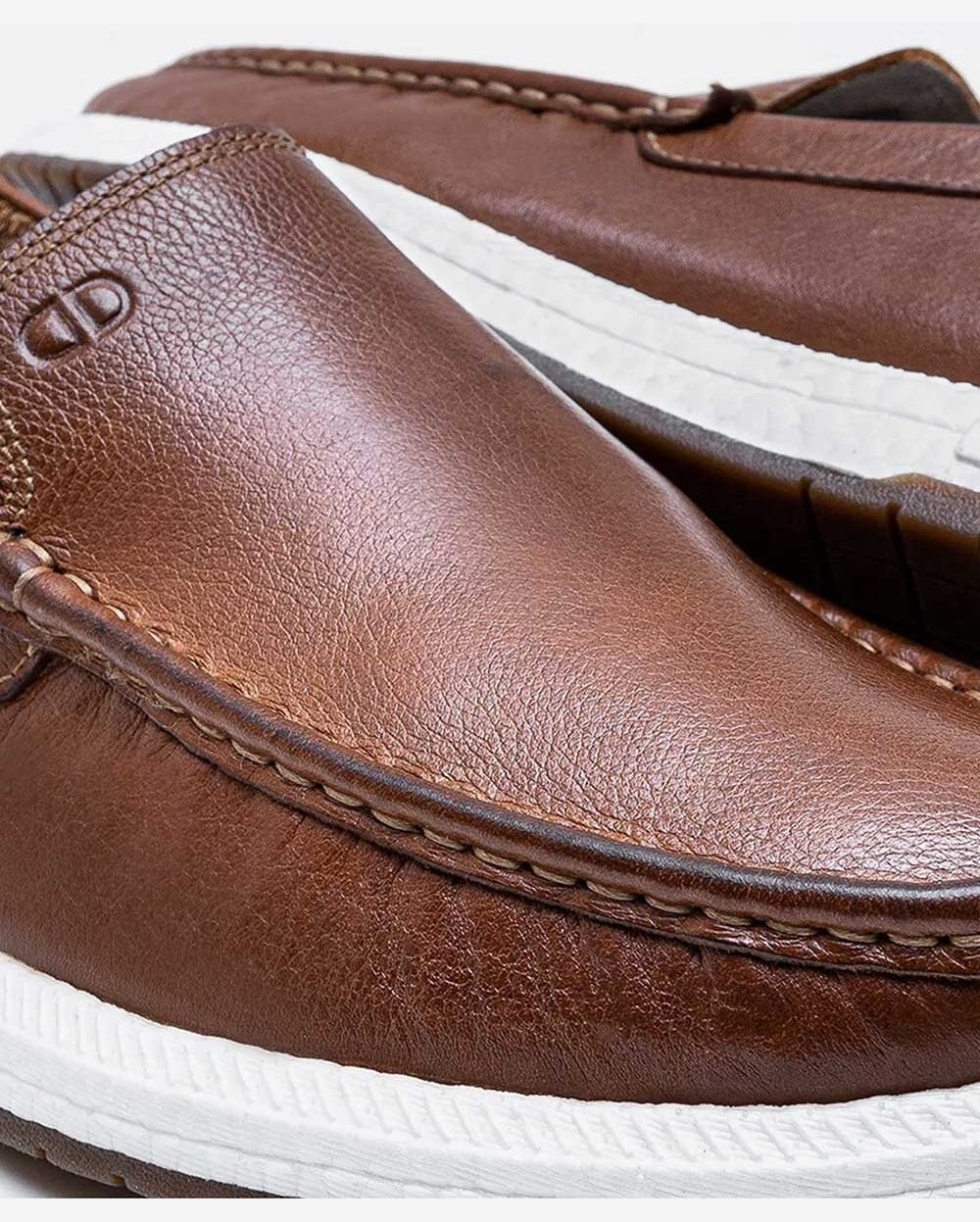 Mocassim Masculino Democrata Flop Pulse Conhaque