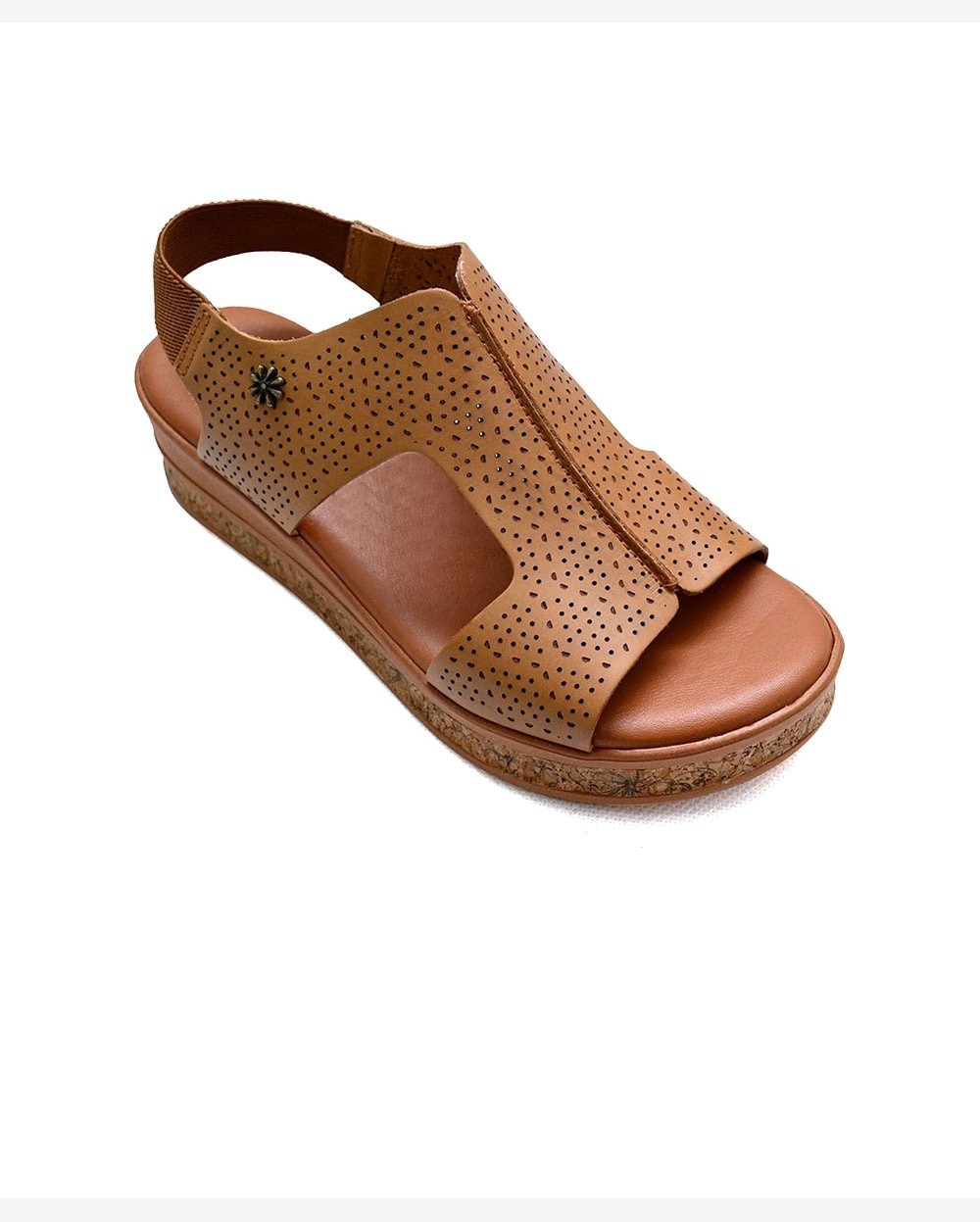 Sandália Plataforma New Face Nuts Camel