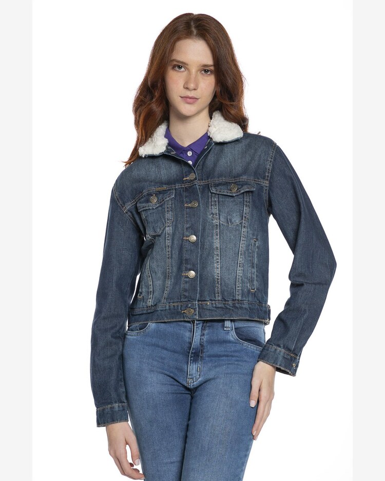 Jaqueta Jeans Polo Wear Feminina Jaqueta Jeans Polo Feminina Com