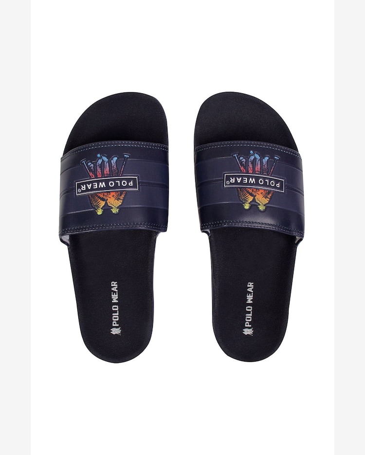 Riachuelo Chinelo Masculino Slide Basic Polo Wear Azul Escuro